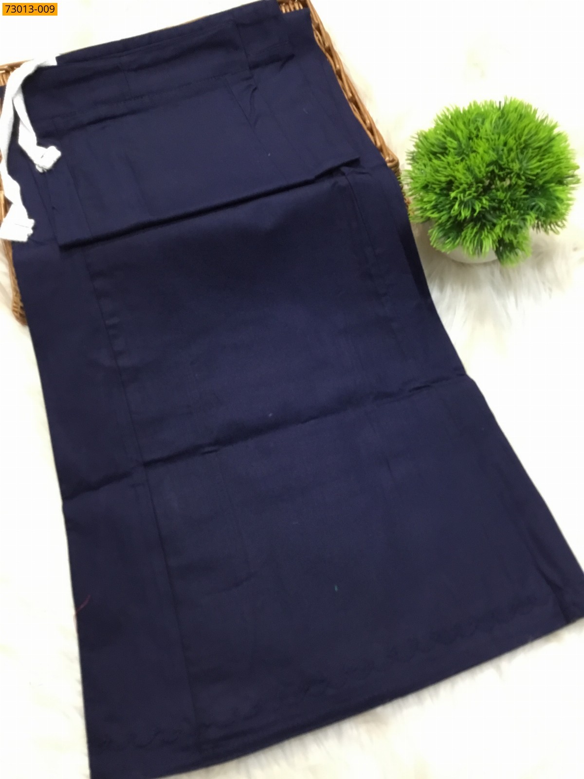 Navy Blue Premium Mangai Cotton Inskirt 8 Part