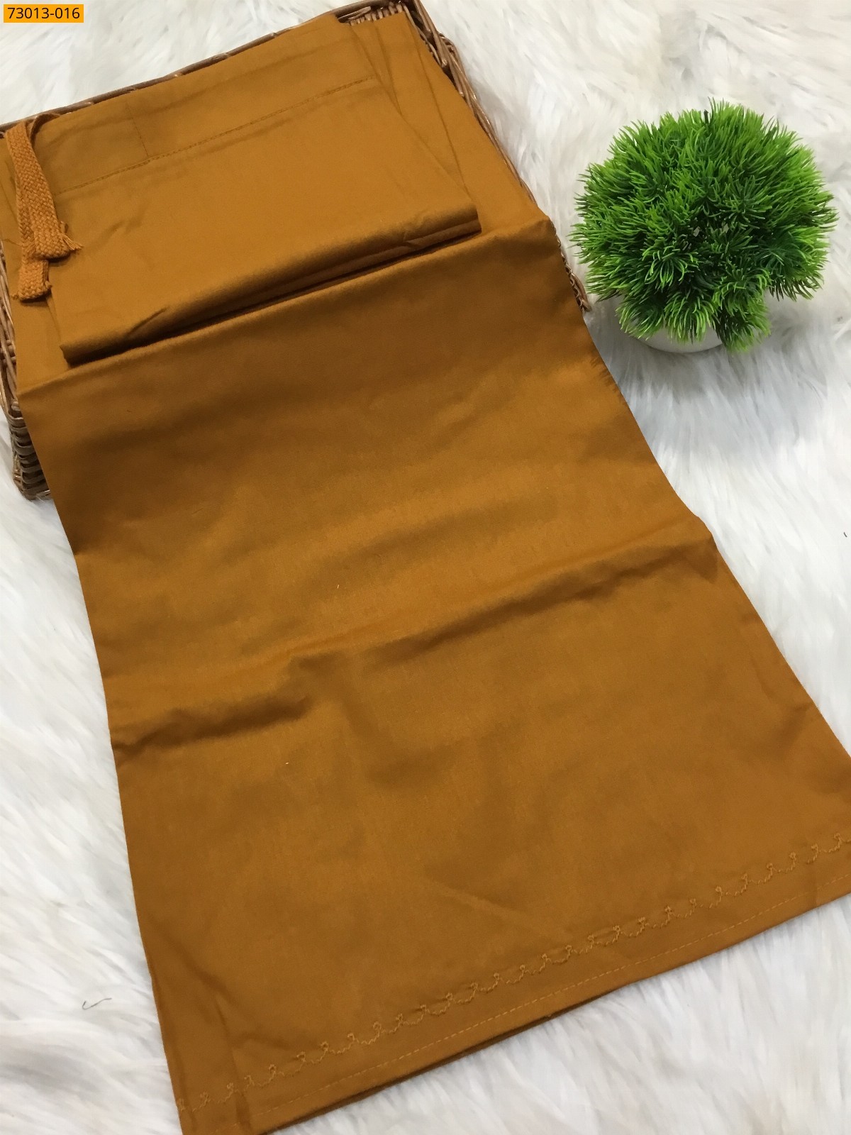 Yellow Premium Mangai Cotton Inskirt 8 Part