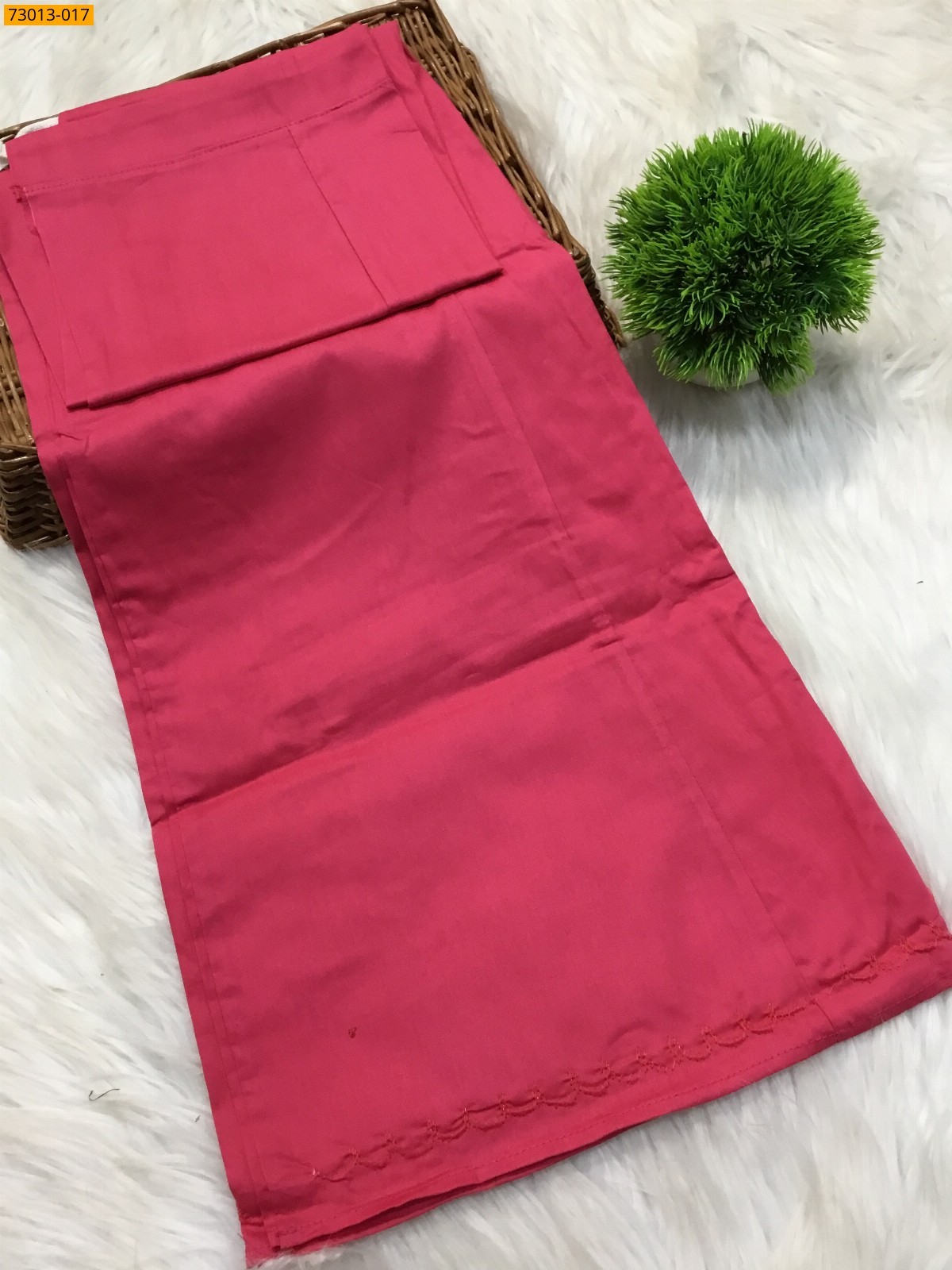 Pink Premium Mangai Cotton Inskirt 8 Part