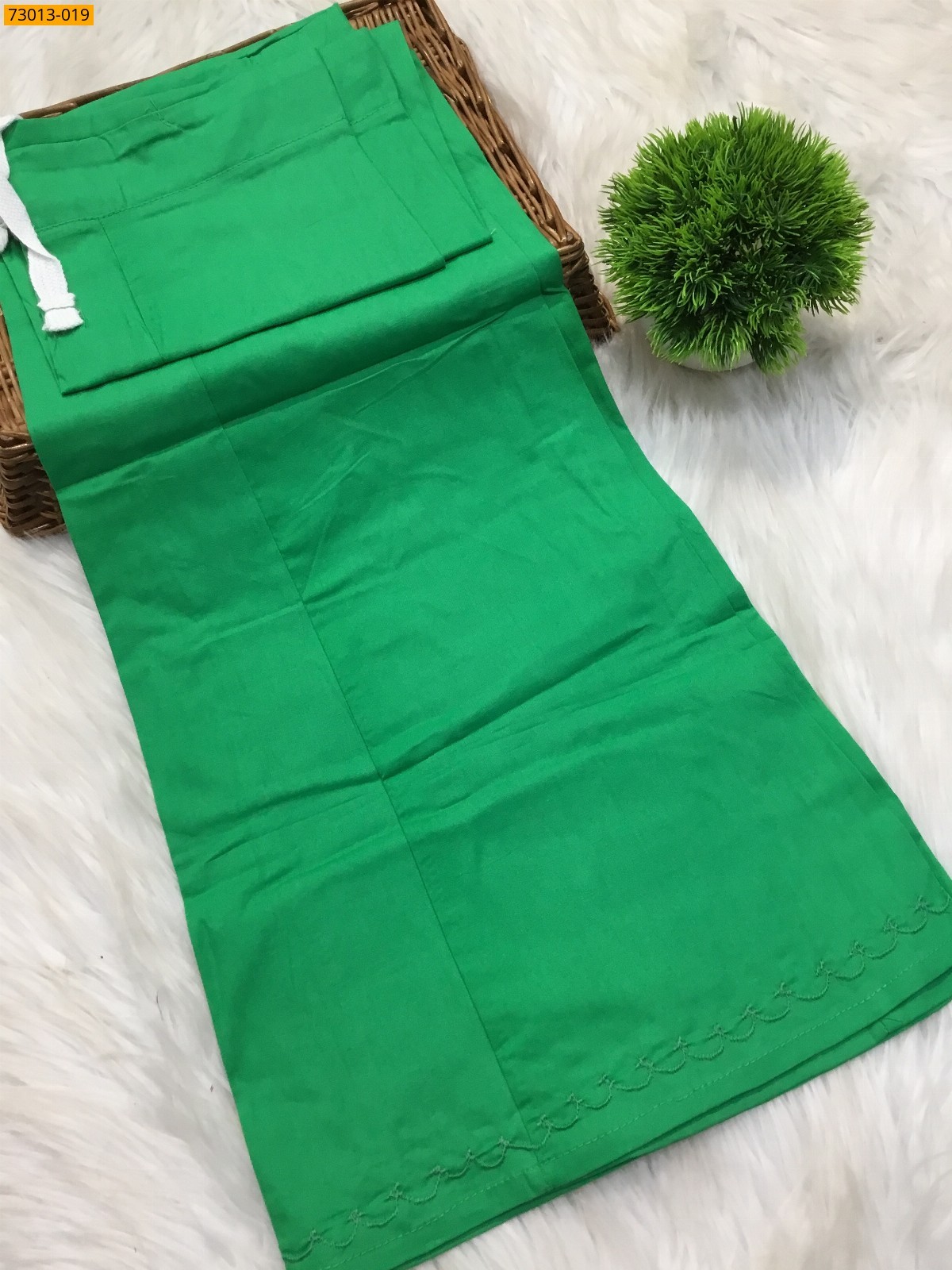 Green Premium Mangai Cotton Inskirt 8 Part