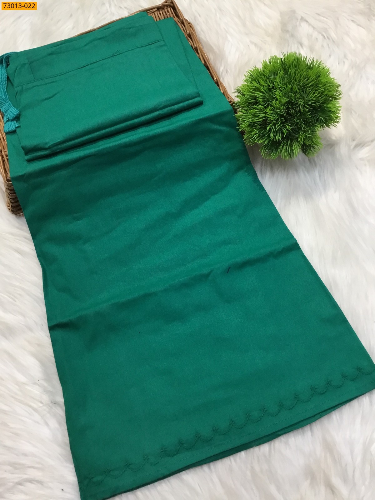 Green Premium Mangai Cotton Inskirt 8 Part