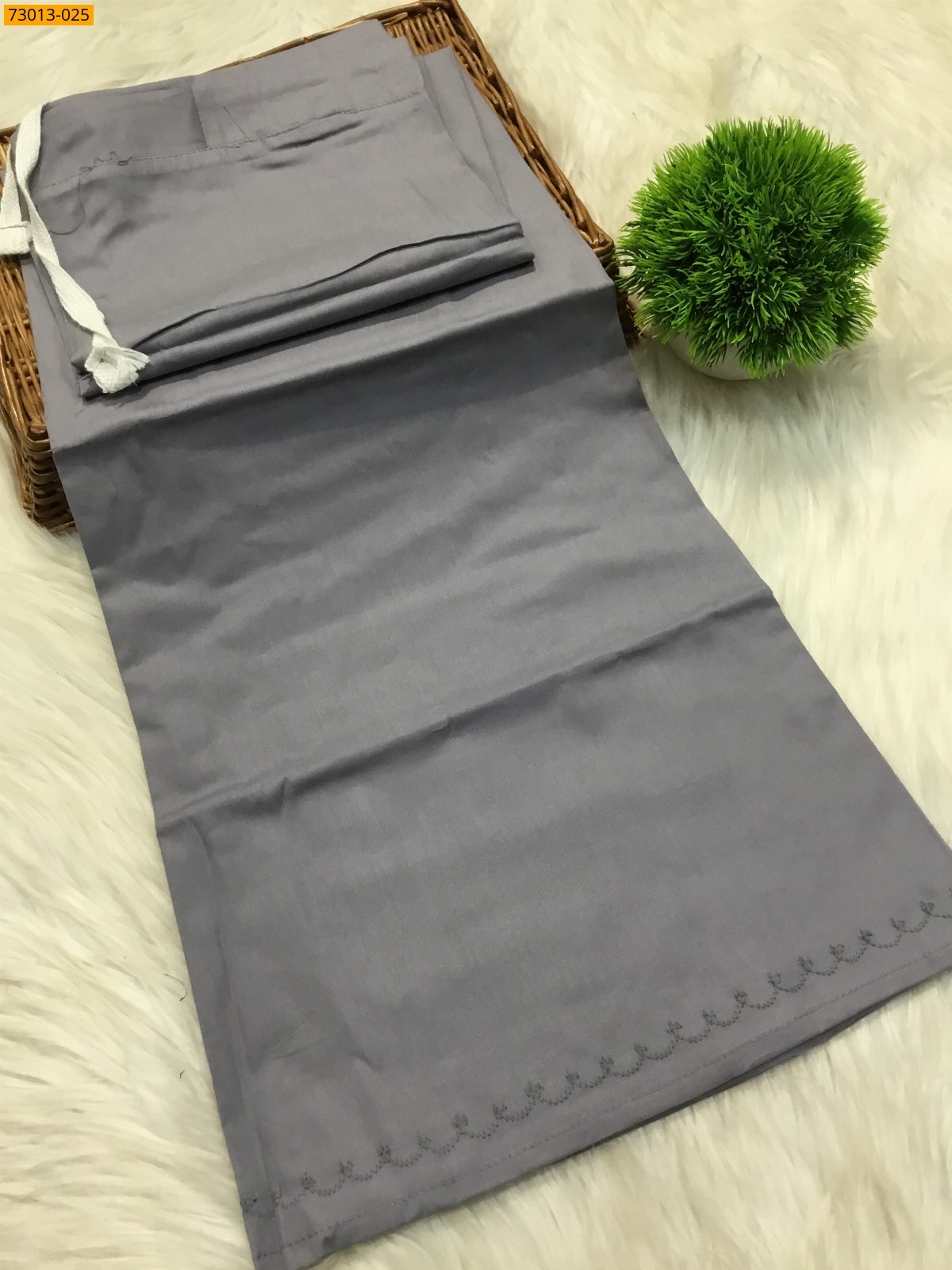 Gray Premium Mangai Cotton Inskirt 8 Part