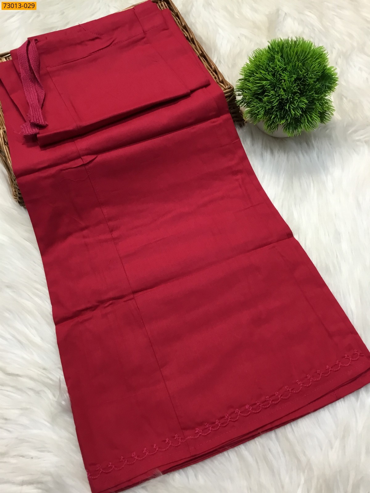 Dark Pink Premium Mangai Cotton Inskirt 8 Part