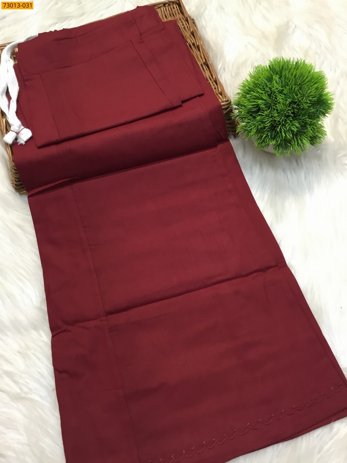 Maroon Premium Mangai Cotton Inskirt 8 Part