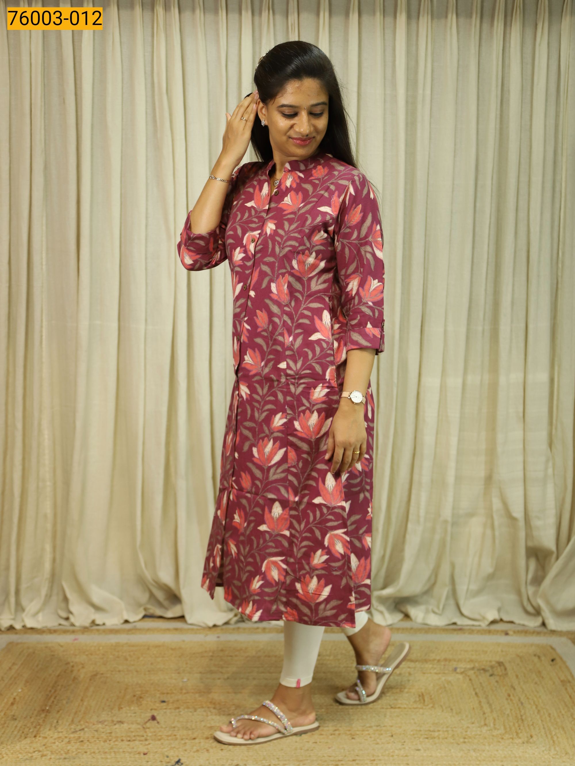 Wine Organic Cotton Kurti