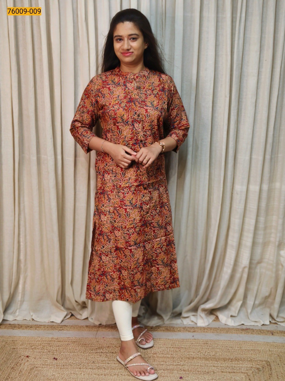 Brown Mulmul Pure Soft Cotton Kurti