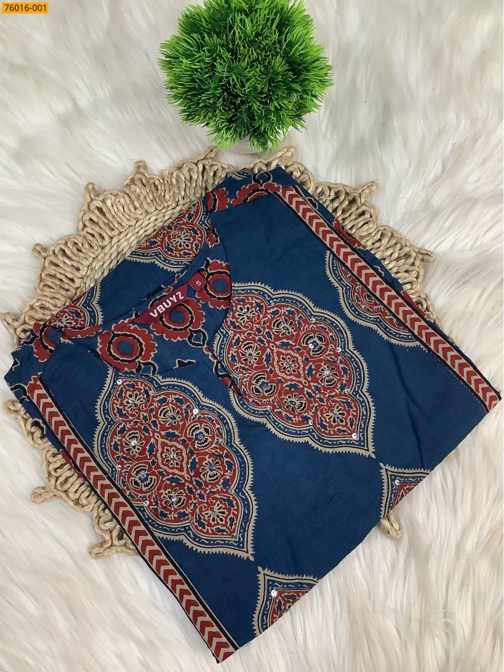 Blue Pure Cotton Kurti Blue Pure Cotton Kurti