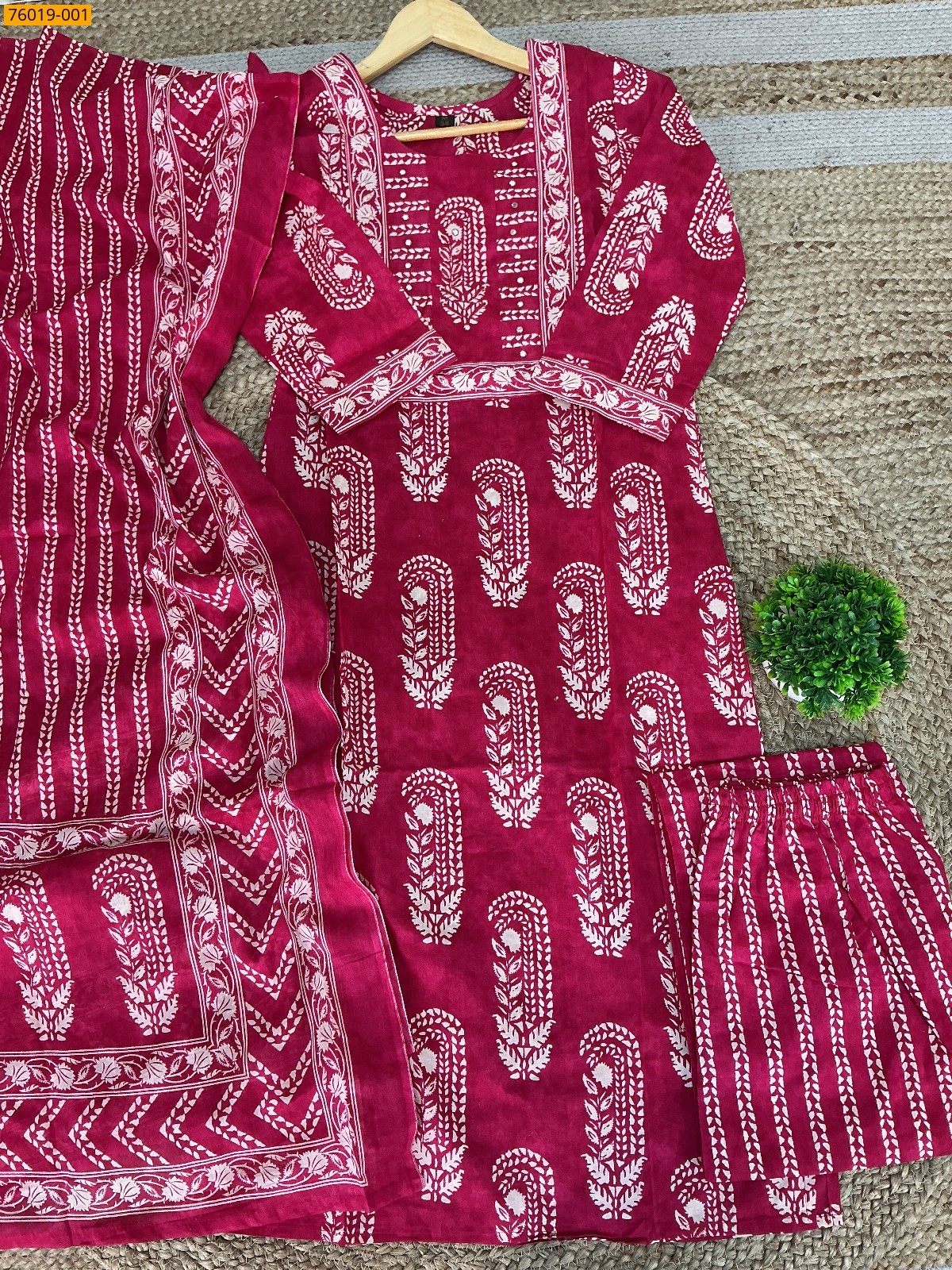 Pink Premium Cotton Salwar Stitched Suit