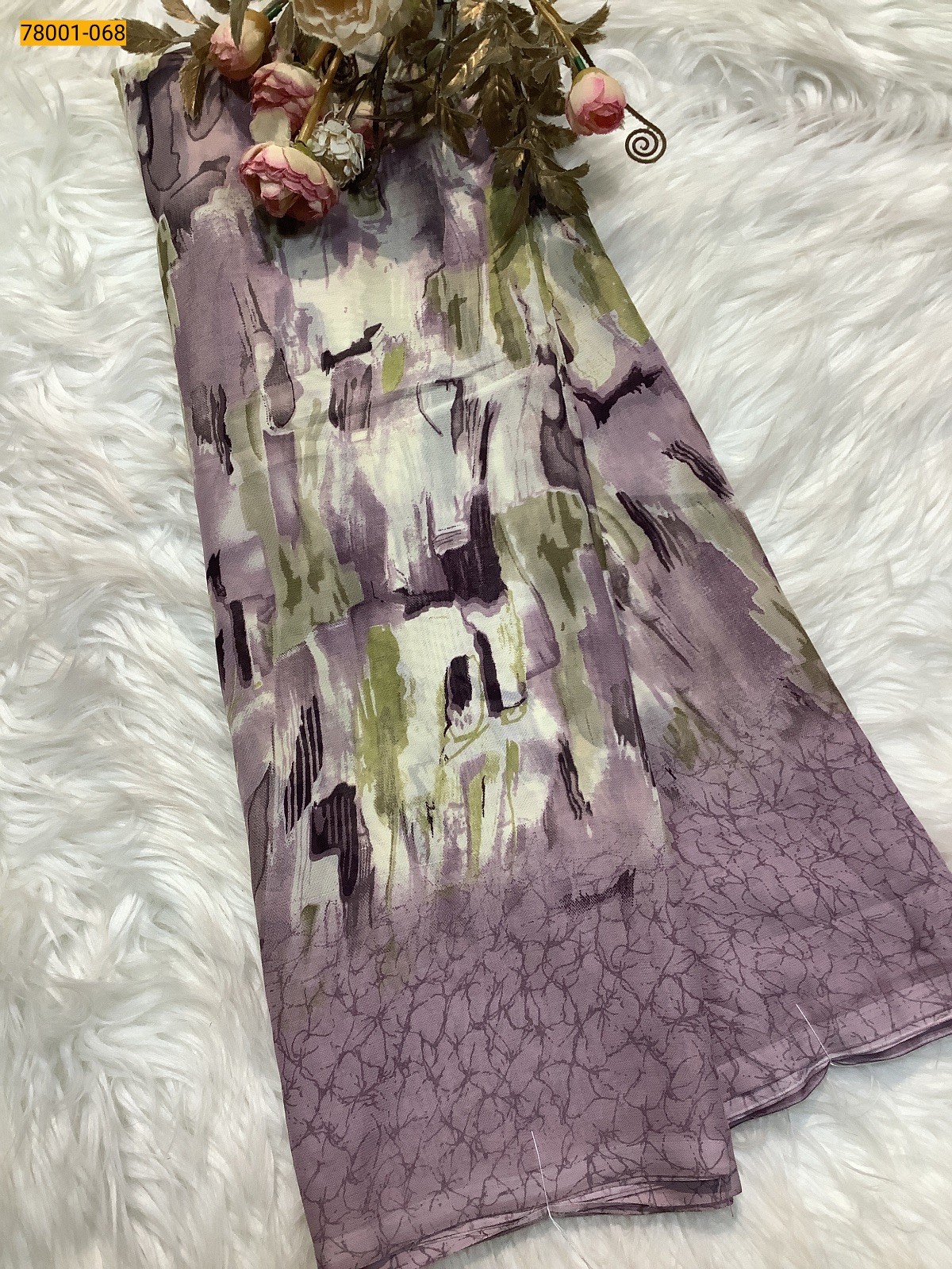 Grape Chiffon Printed Saree