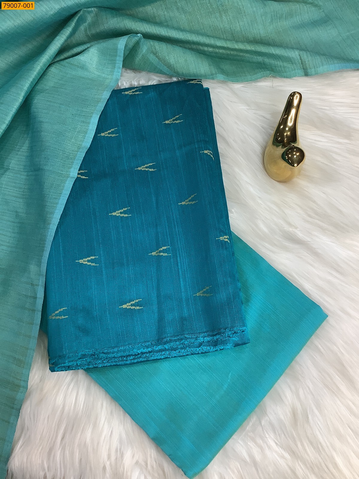 Sky Blue Mix and Match Silk Chudithar Material 