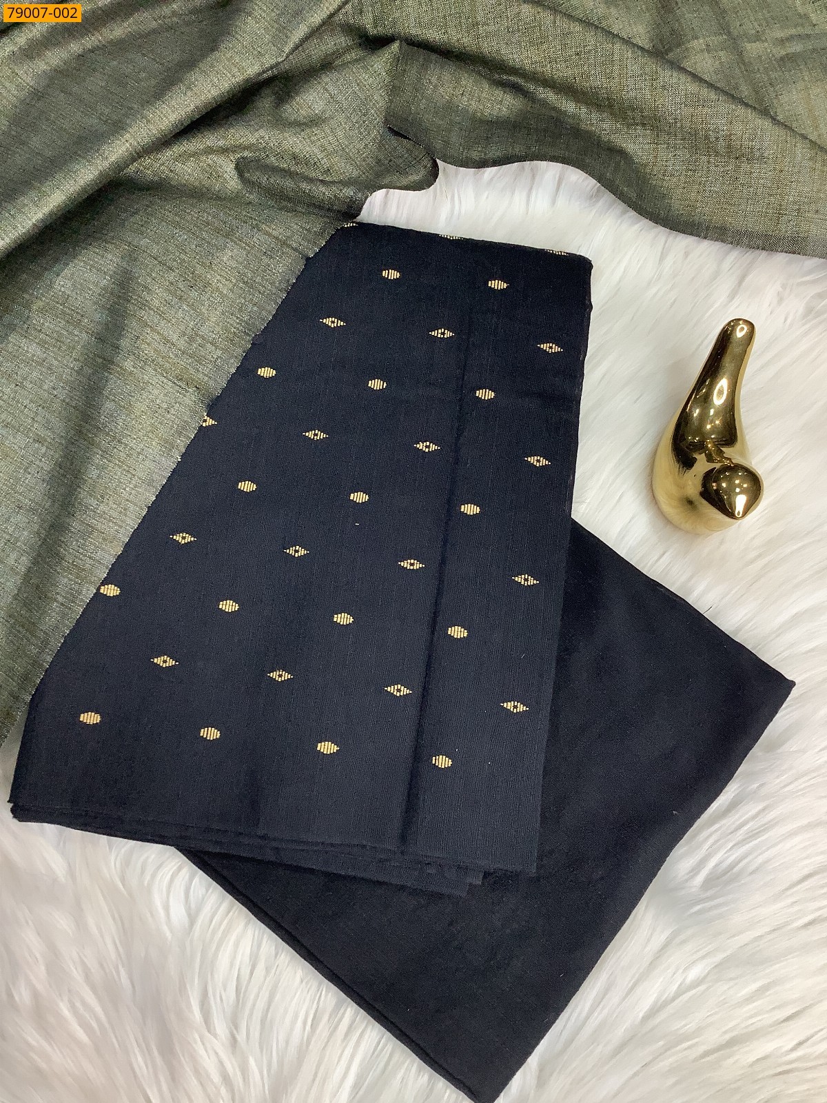 Black Mix and Match Silk Chudithar Material 