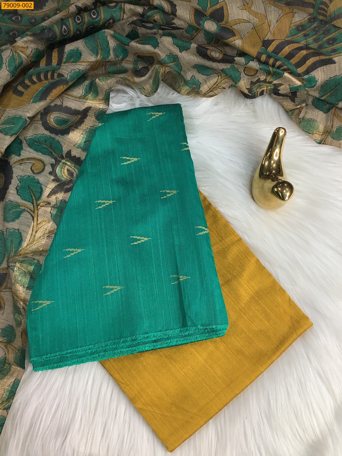 Green Mix and Match Chudithar Material