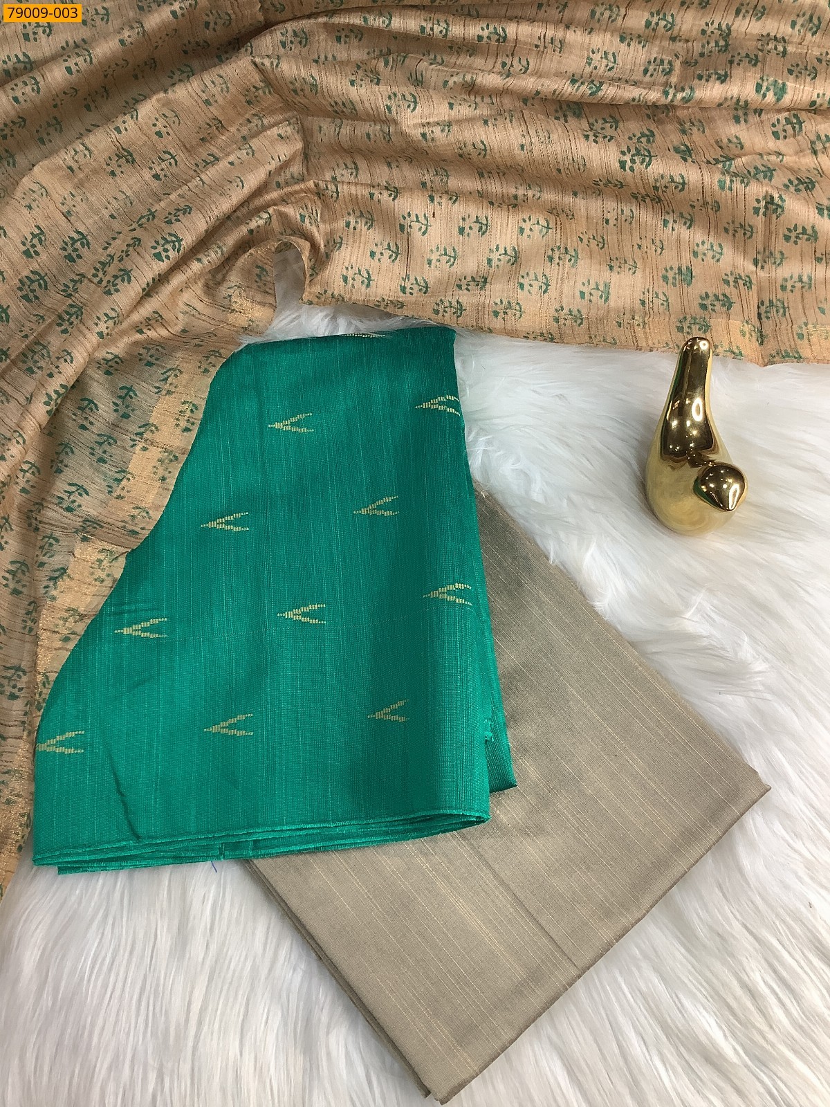 Green Mix and Match Chudithar Material