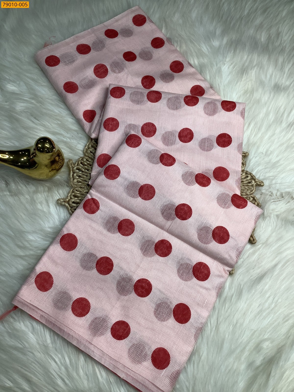 Light Pink Kota hand block printed sarees