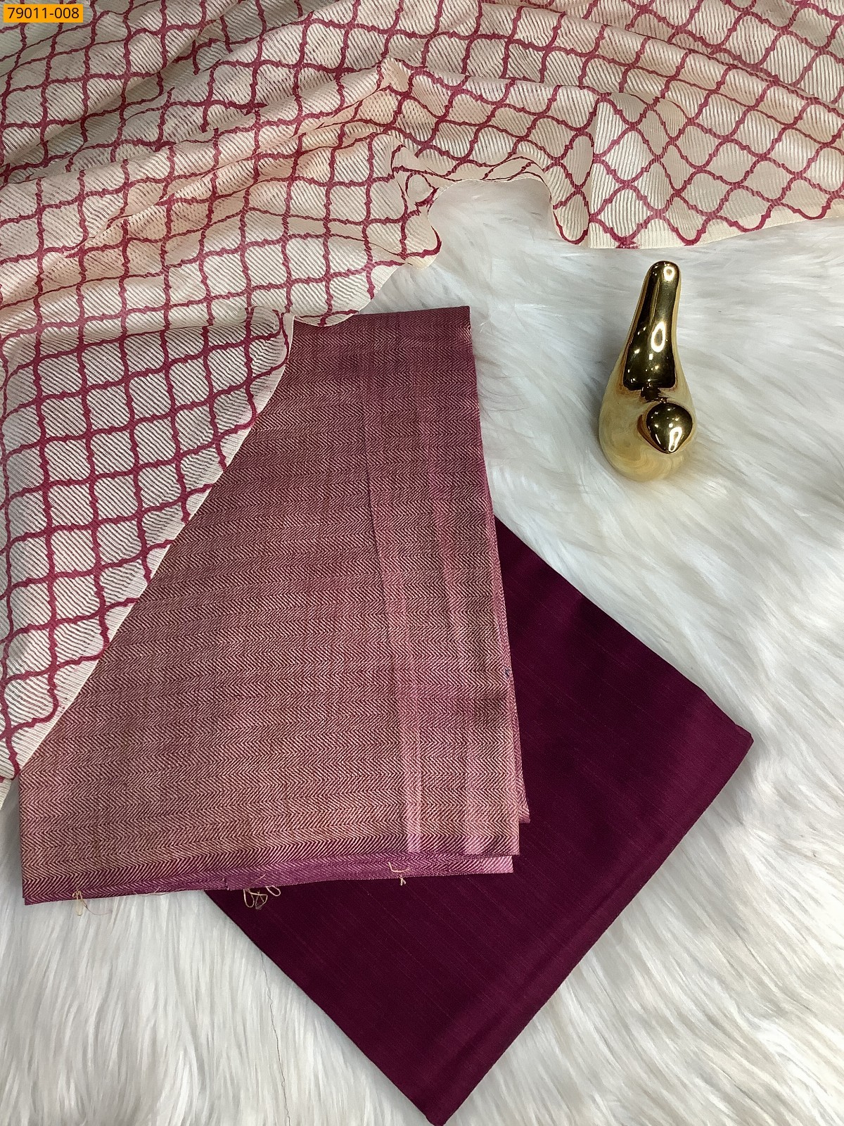 Pink Mix and Match Silk Chudithar Material