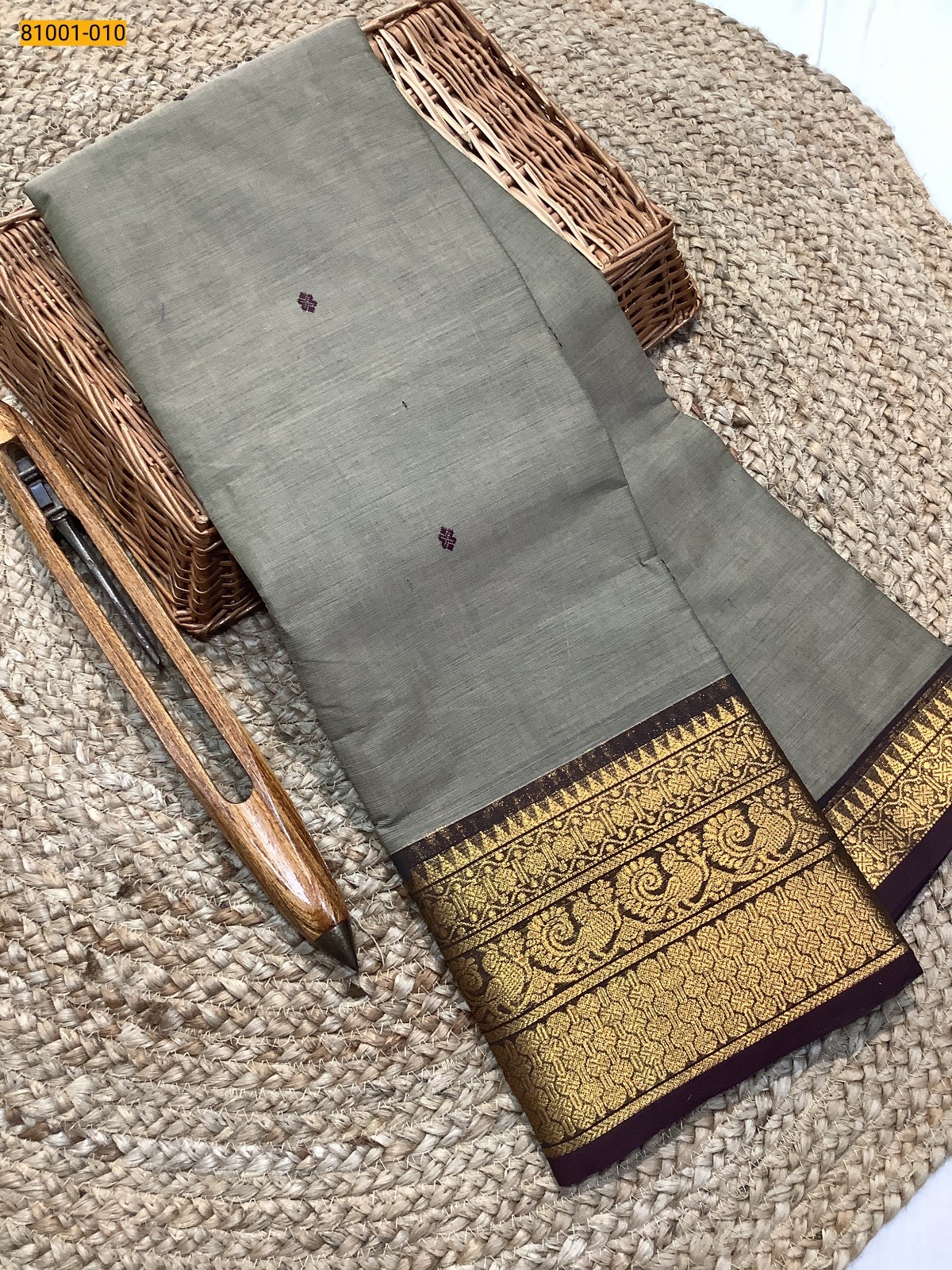 Gray Kanchi Cotton Saree