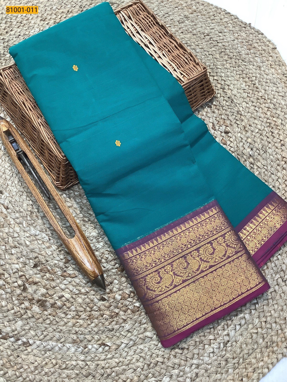 Rama Green Kanchi Cotton Saree