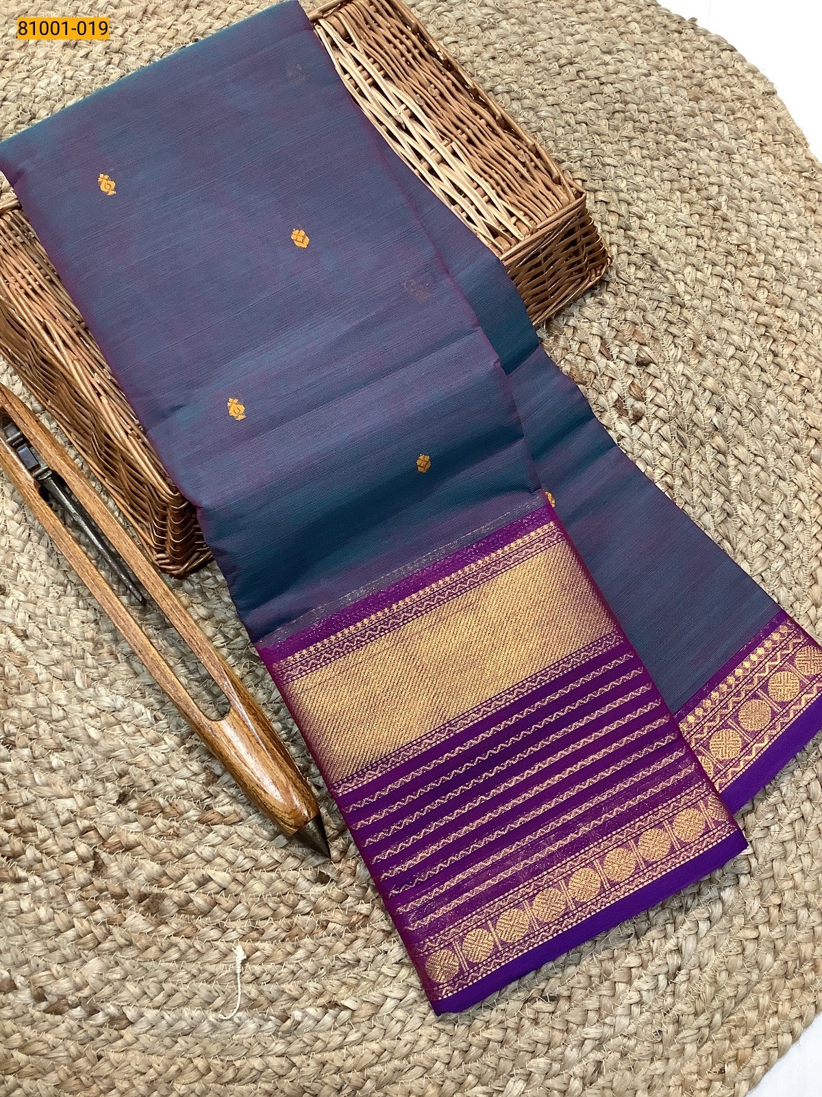 Violet Kanchi Cotton Saree