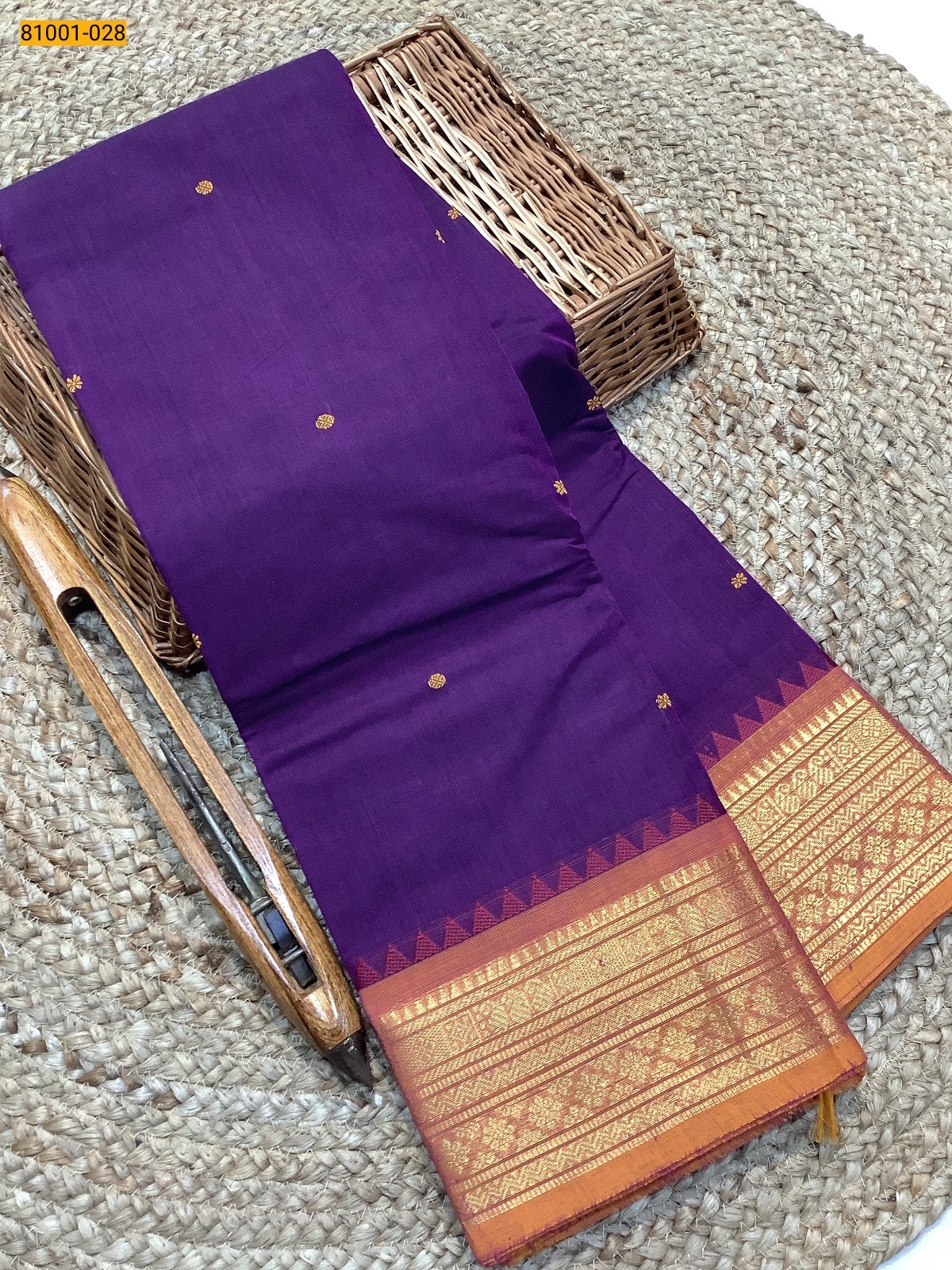 Violet Kanchi Cotton Saree