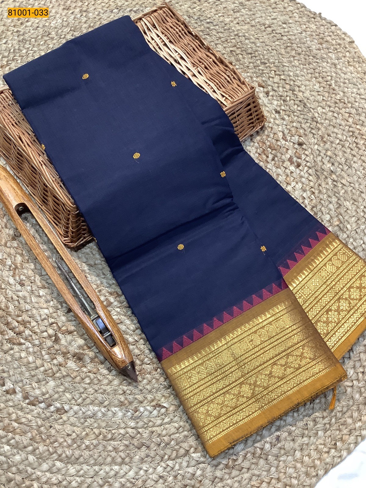 Blue Kanchi Cotton Saree