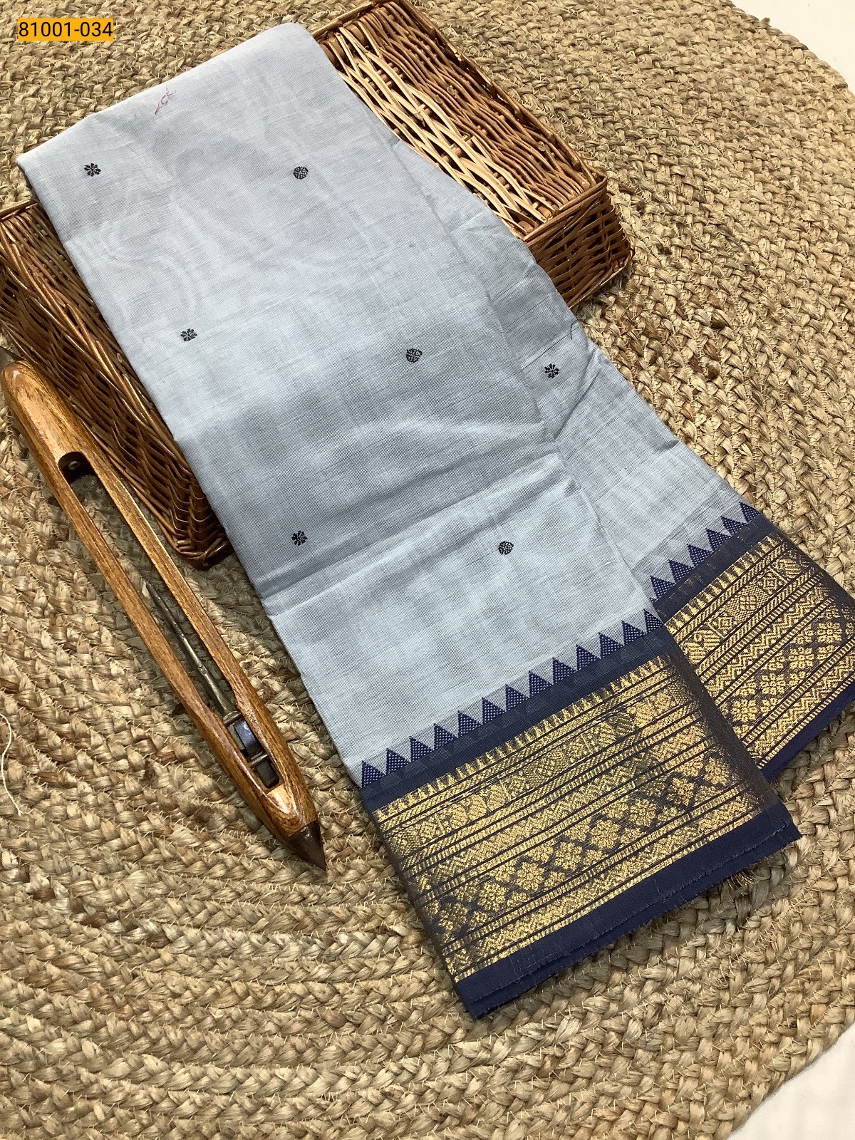 Gray Kanchi Cotton Saree