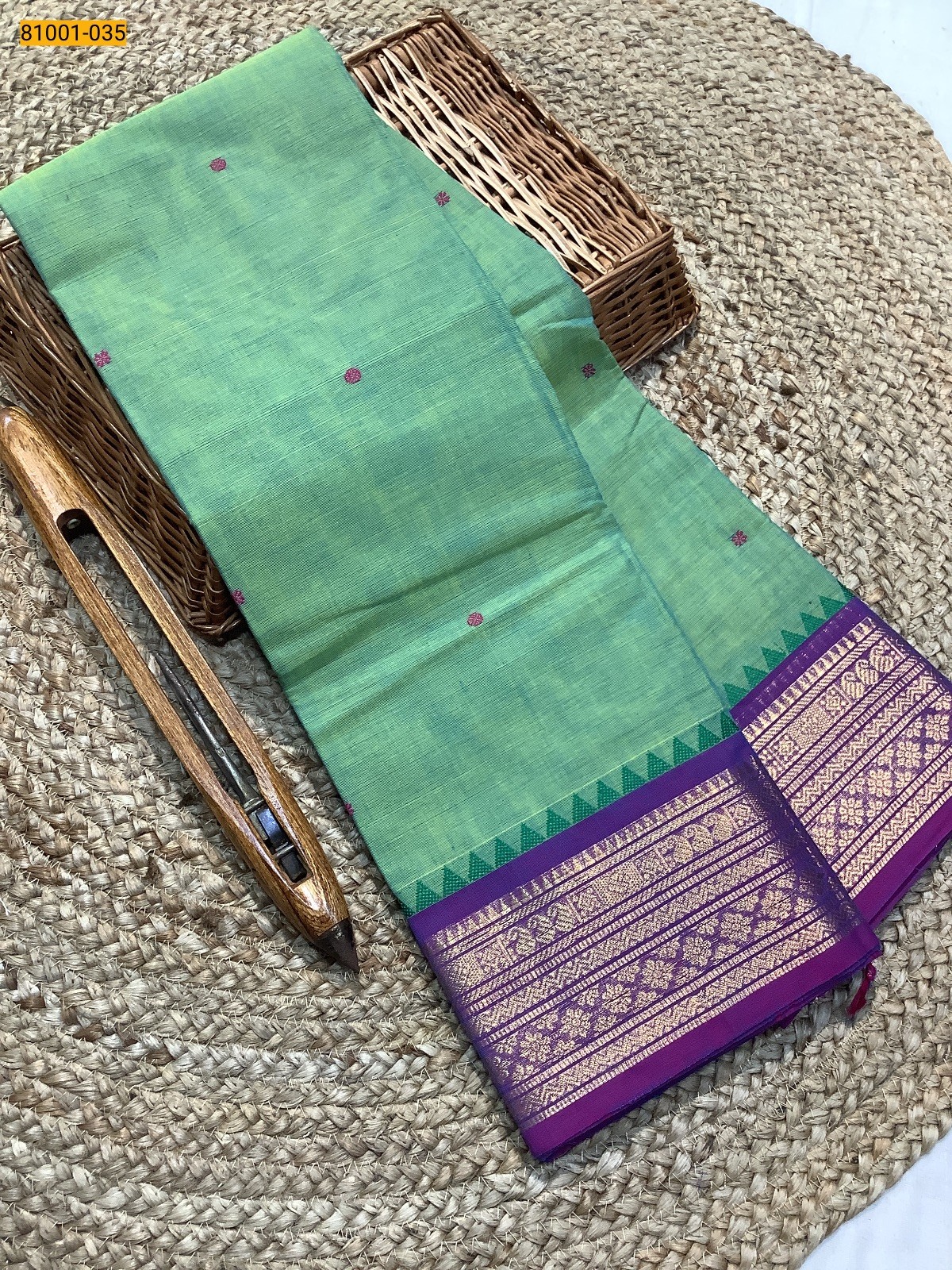 Green Kanchi Cotton Saree