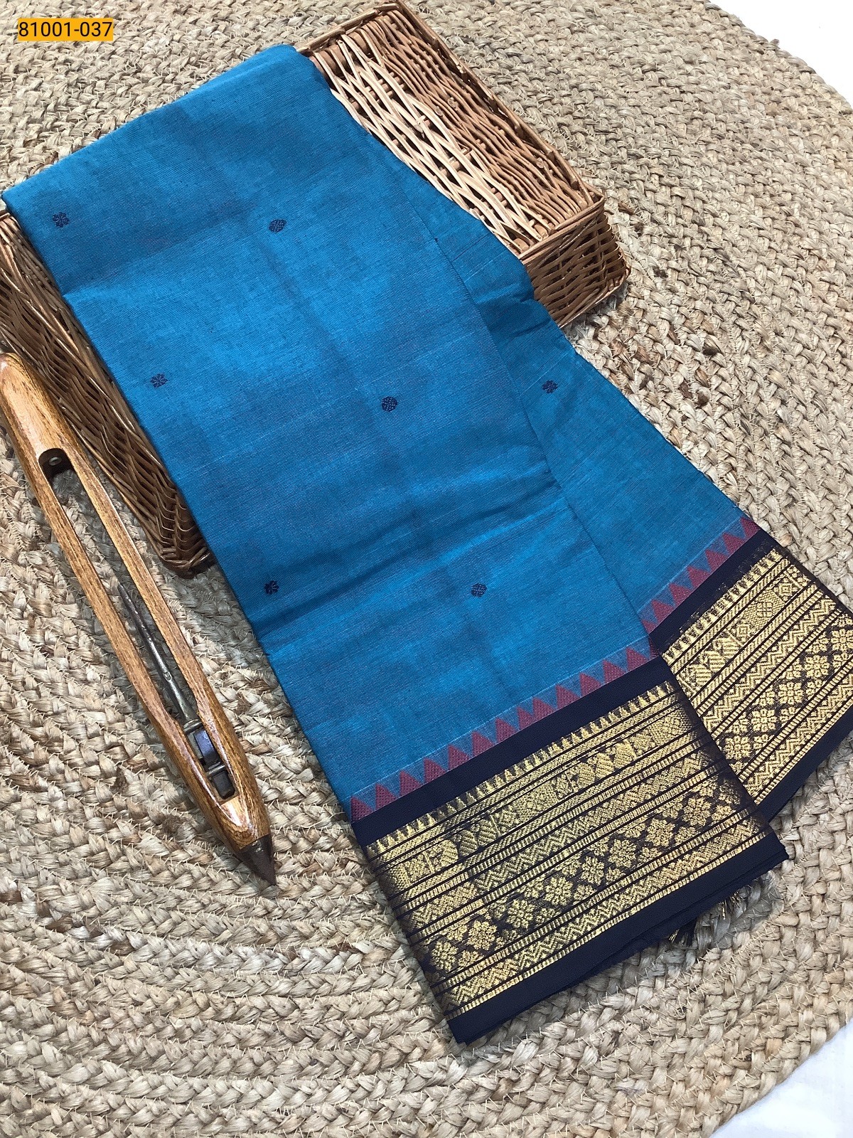 Blue Kanchi Cotton Saree