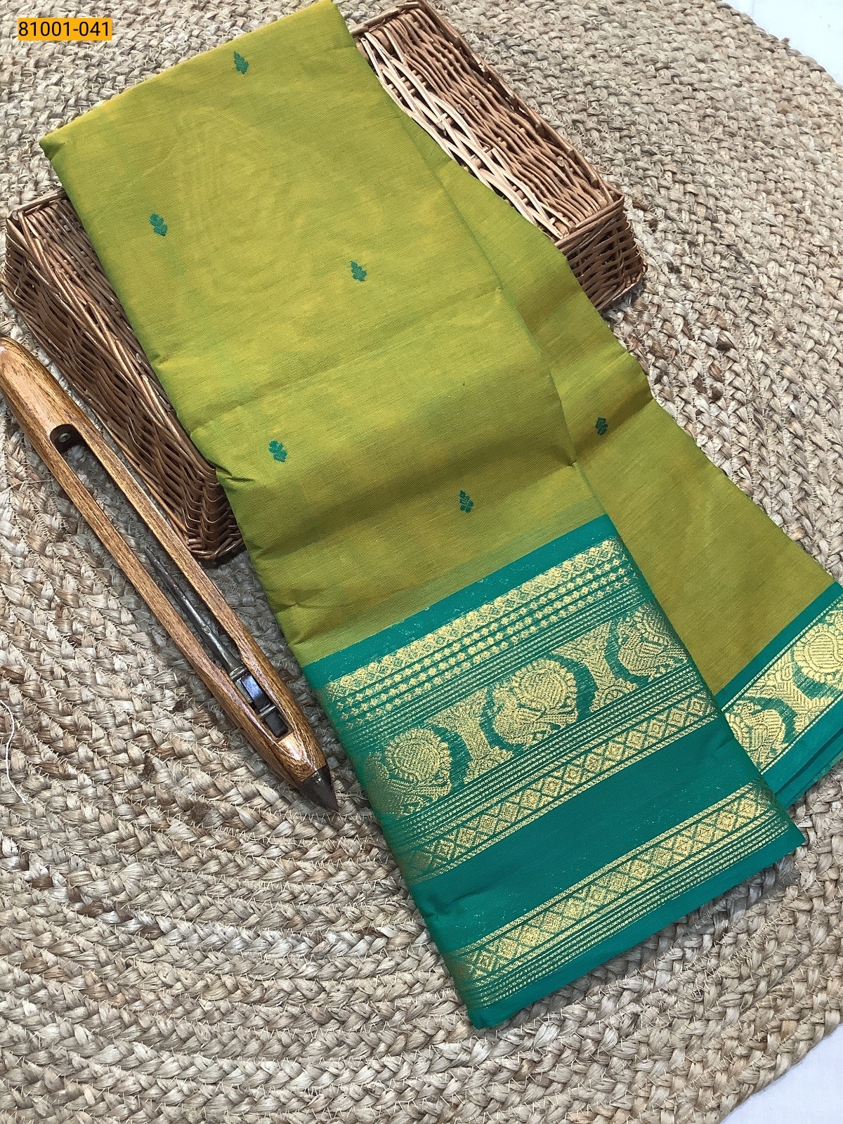 Green Kanchi Cotton Saree