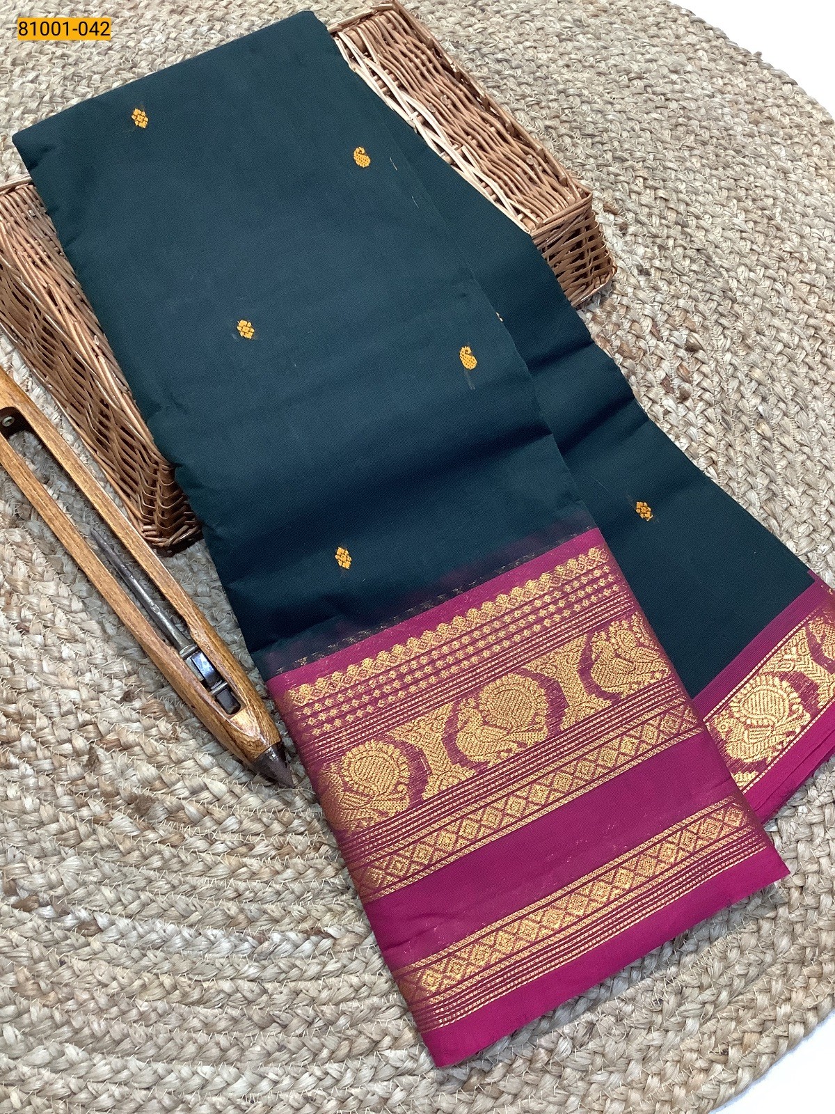 Green Kanchi Cotton Saree