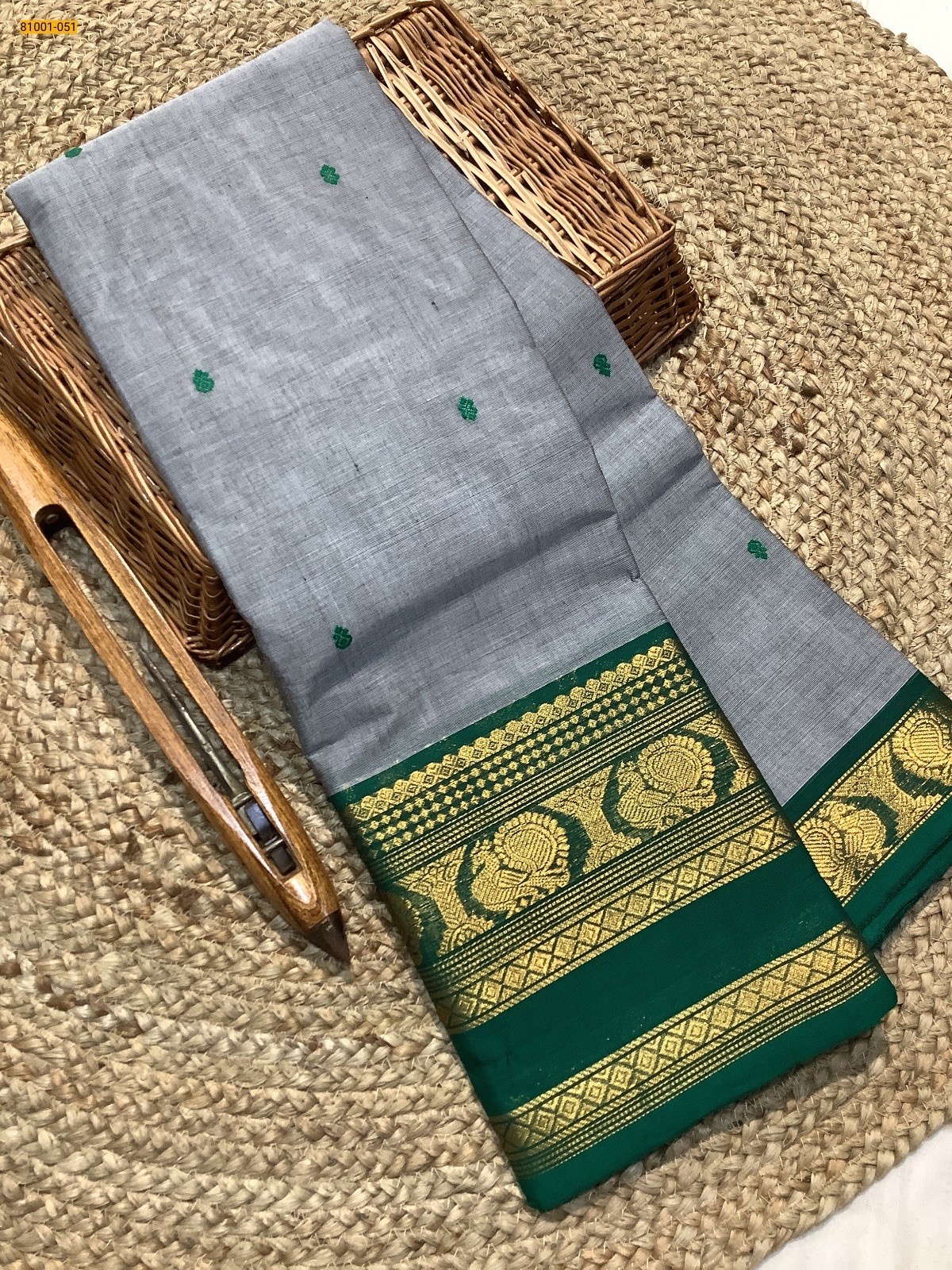 Blue Kanchi Cotton Saree