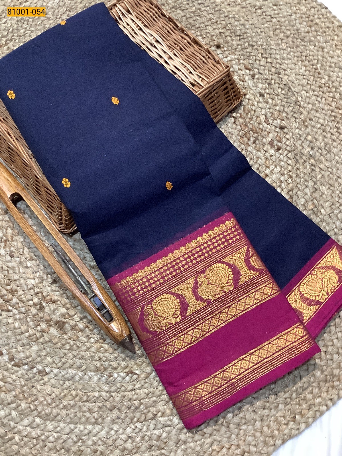 Blue Kanchi Cotton Saree