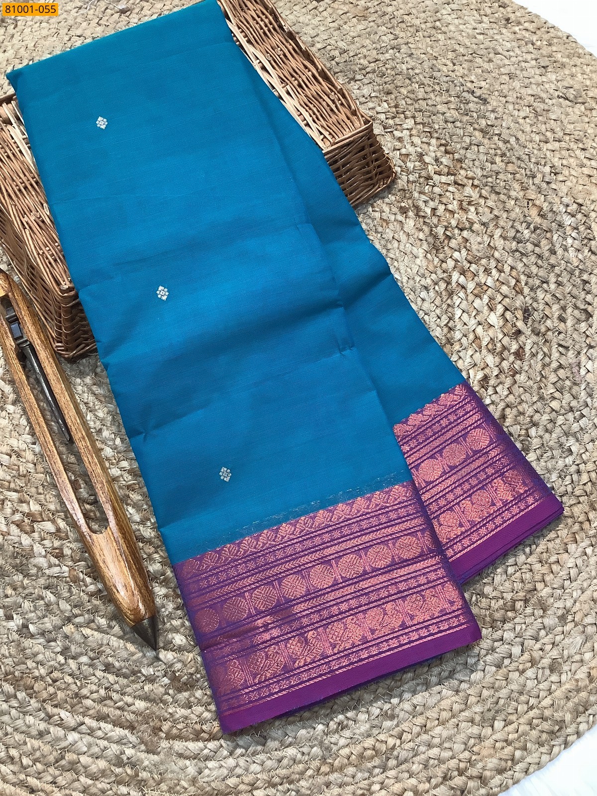 Blue Kanchi Cotton Saree