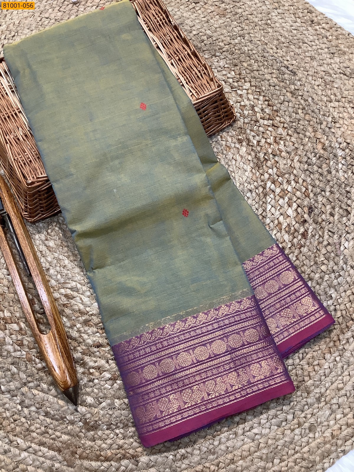 Light Green Kanchi Cotton Saree