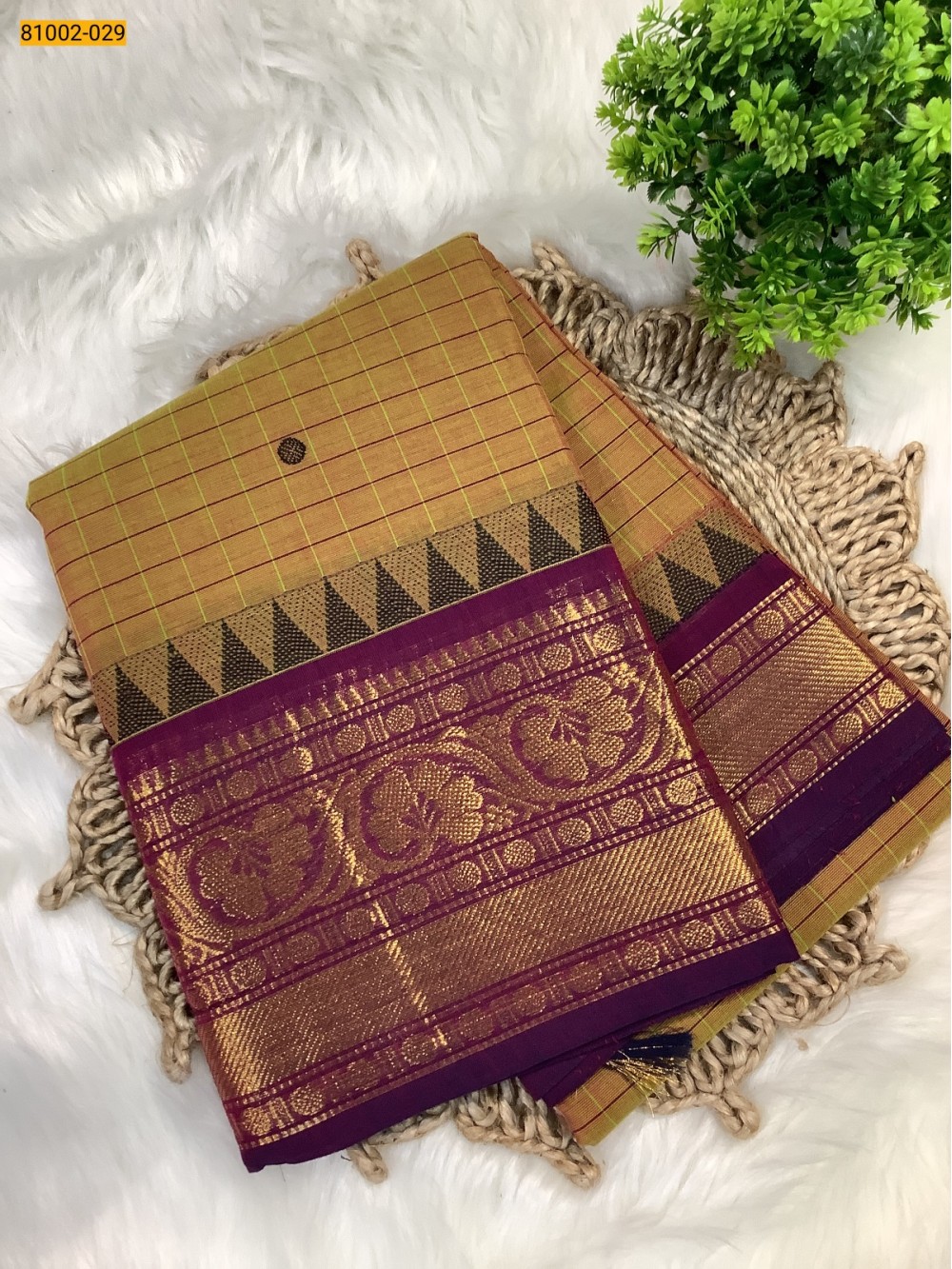 Brown Kanchi Cotton Saree