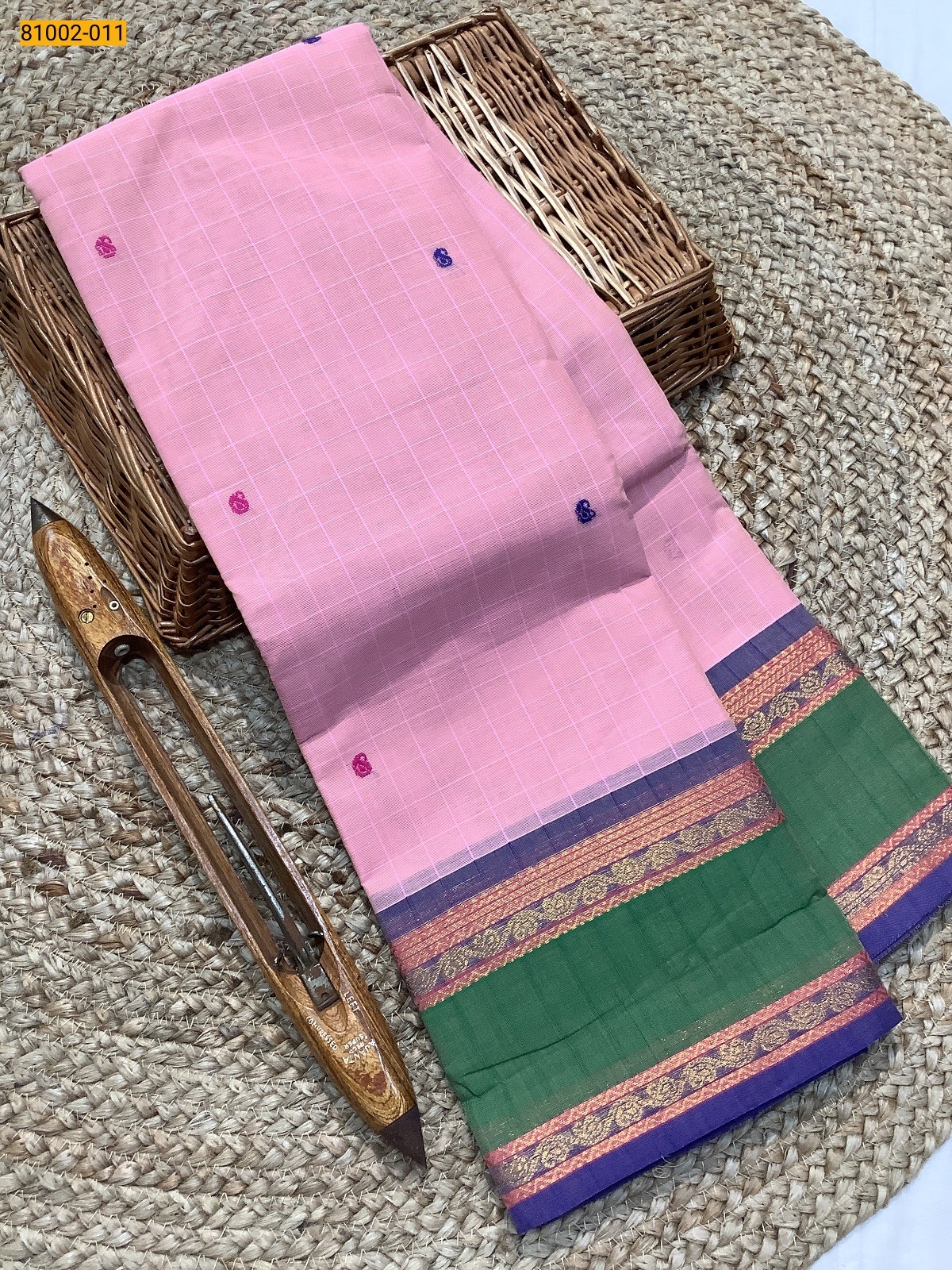 Pink Kanchi Cotton Saree