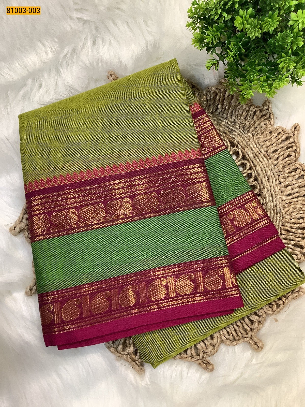 MintGreen Chettinadu Cotton Saree