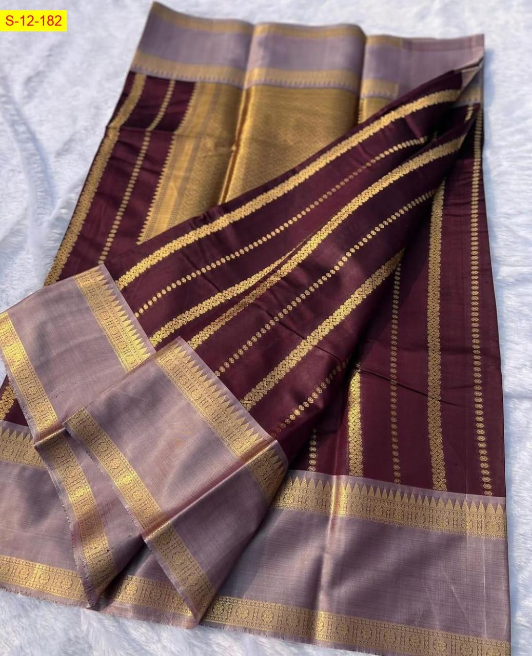 Magenta Banarasi semi katan soft silk sarees 