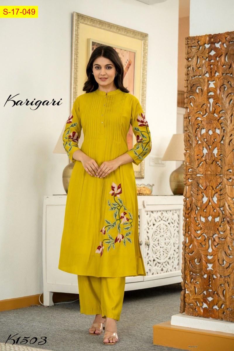 Yellow Pure cotton coord set