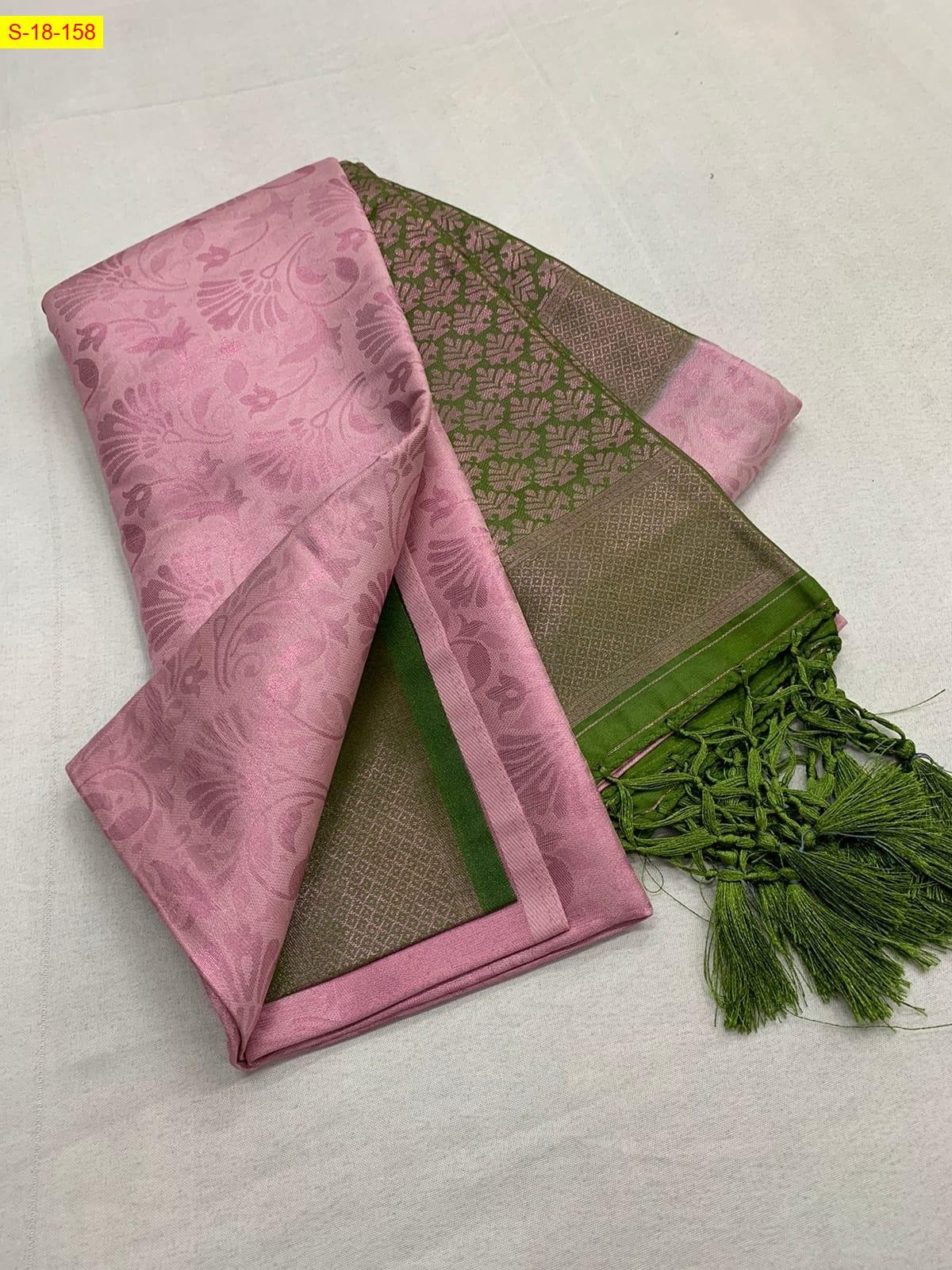 Light Pink Kubera pattu softy silk sarees