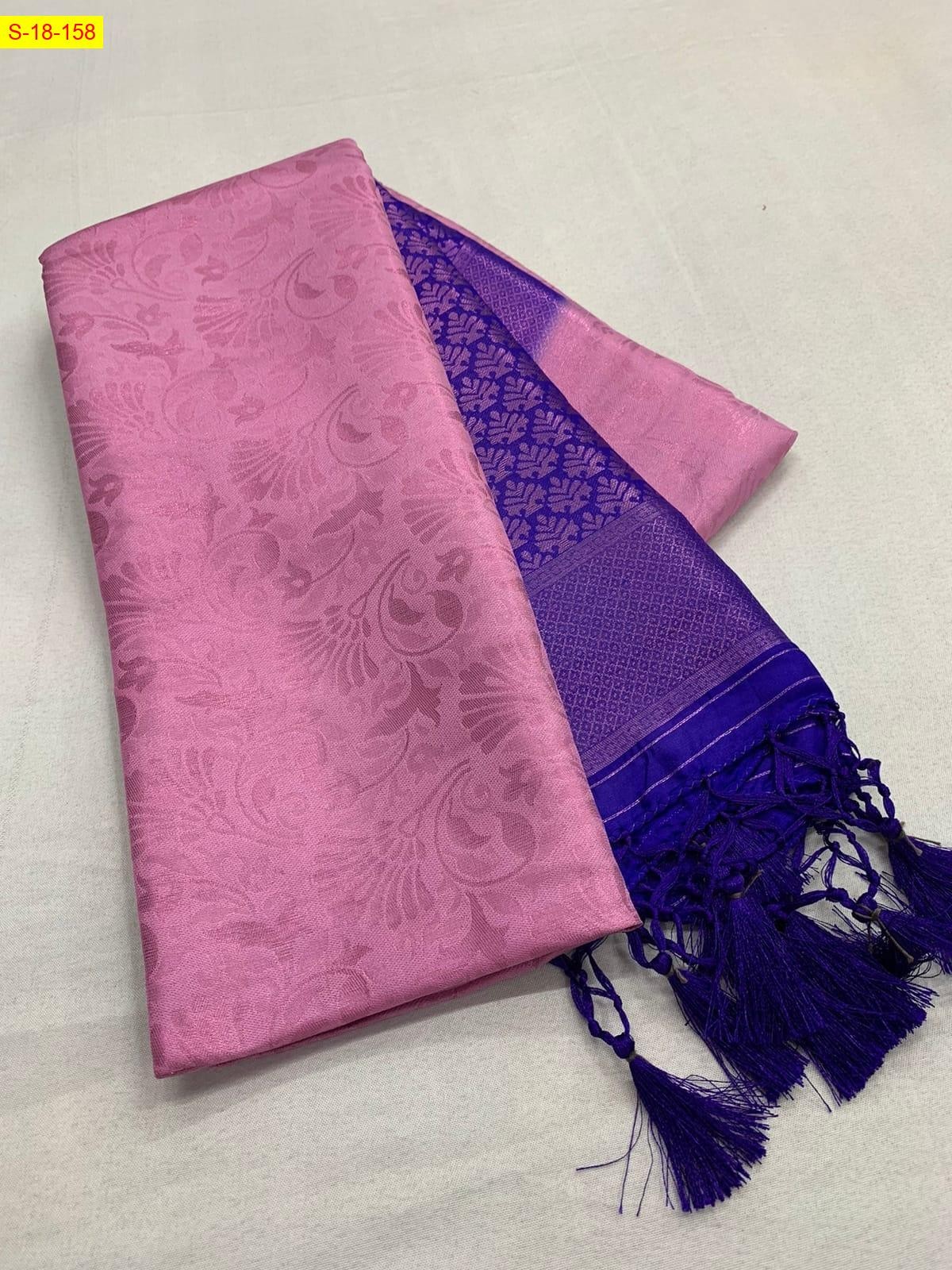 Pink Kubera pattu softy silk sarees