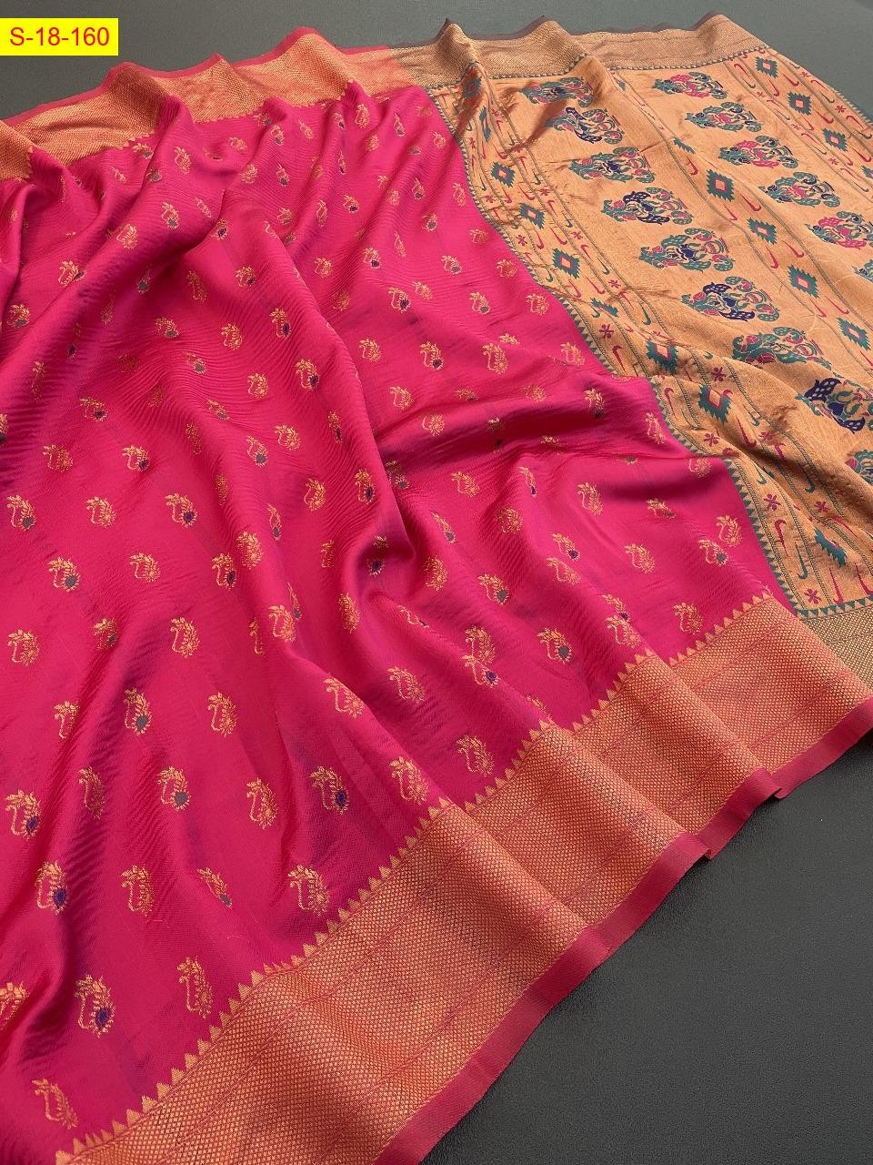 Red Lichi silk sarees 