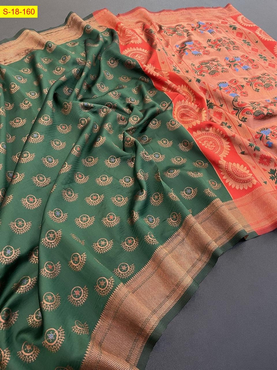 Teal Lichi silk sarees 