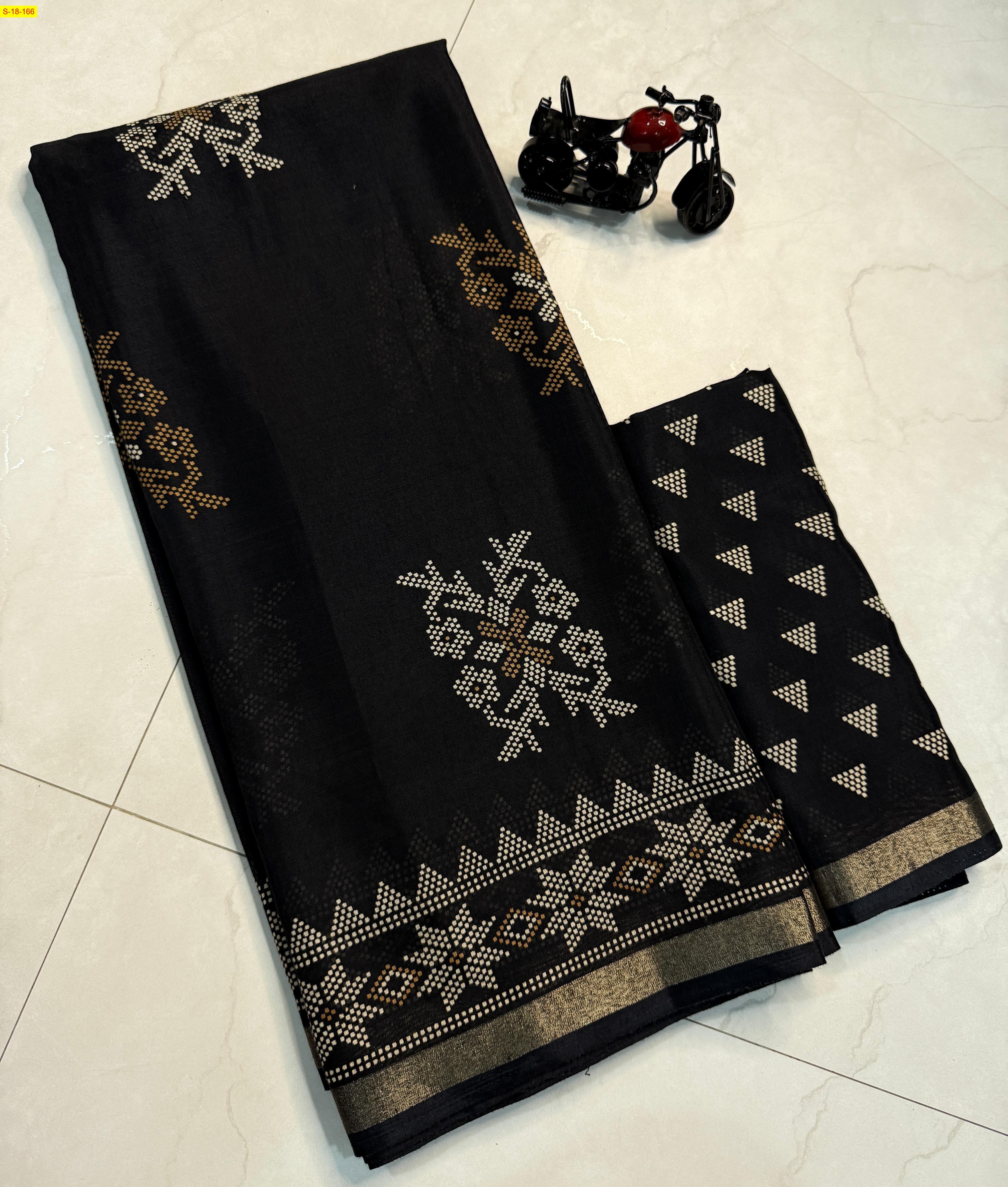 Black Soft fancy mul slub cotton sarees 
