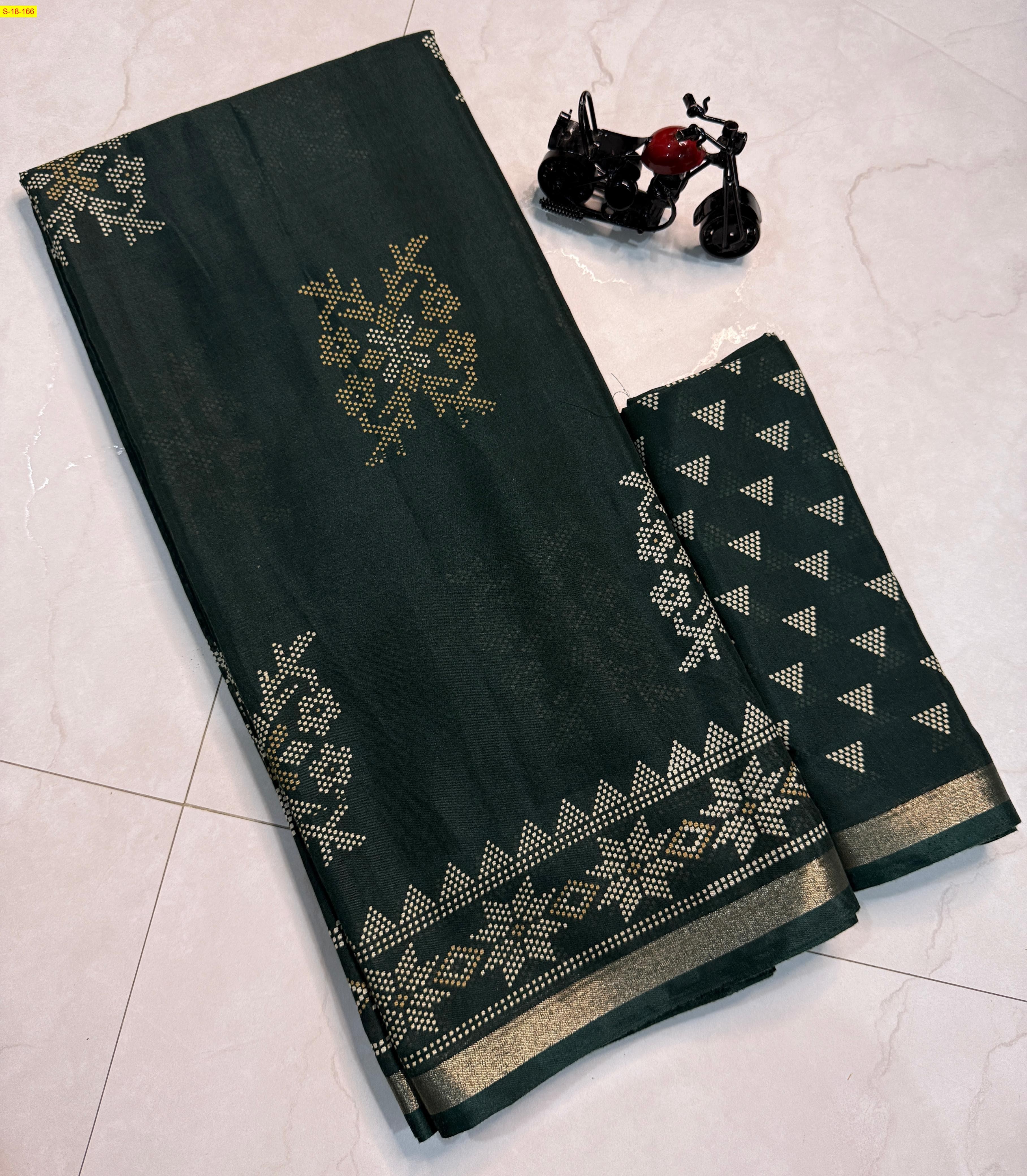 Green Soft fancy mul slub cotton sarees 