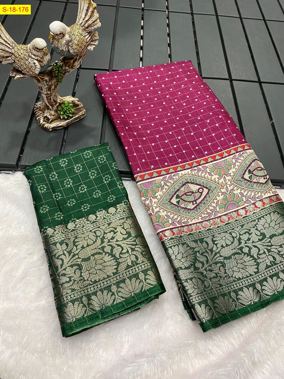 Magenta Dola silk saree 