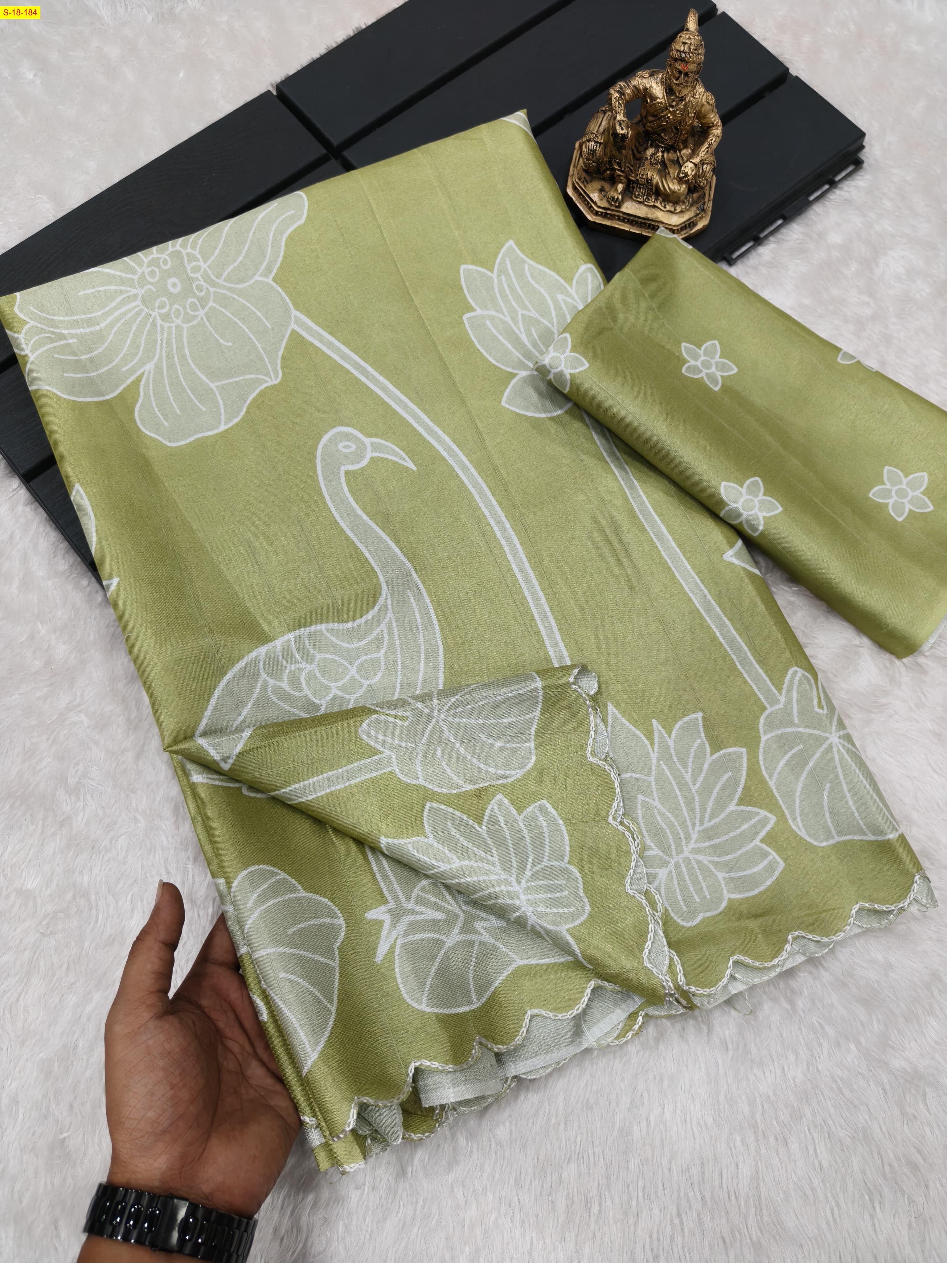 Green Fancy tussar silk sarees