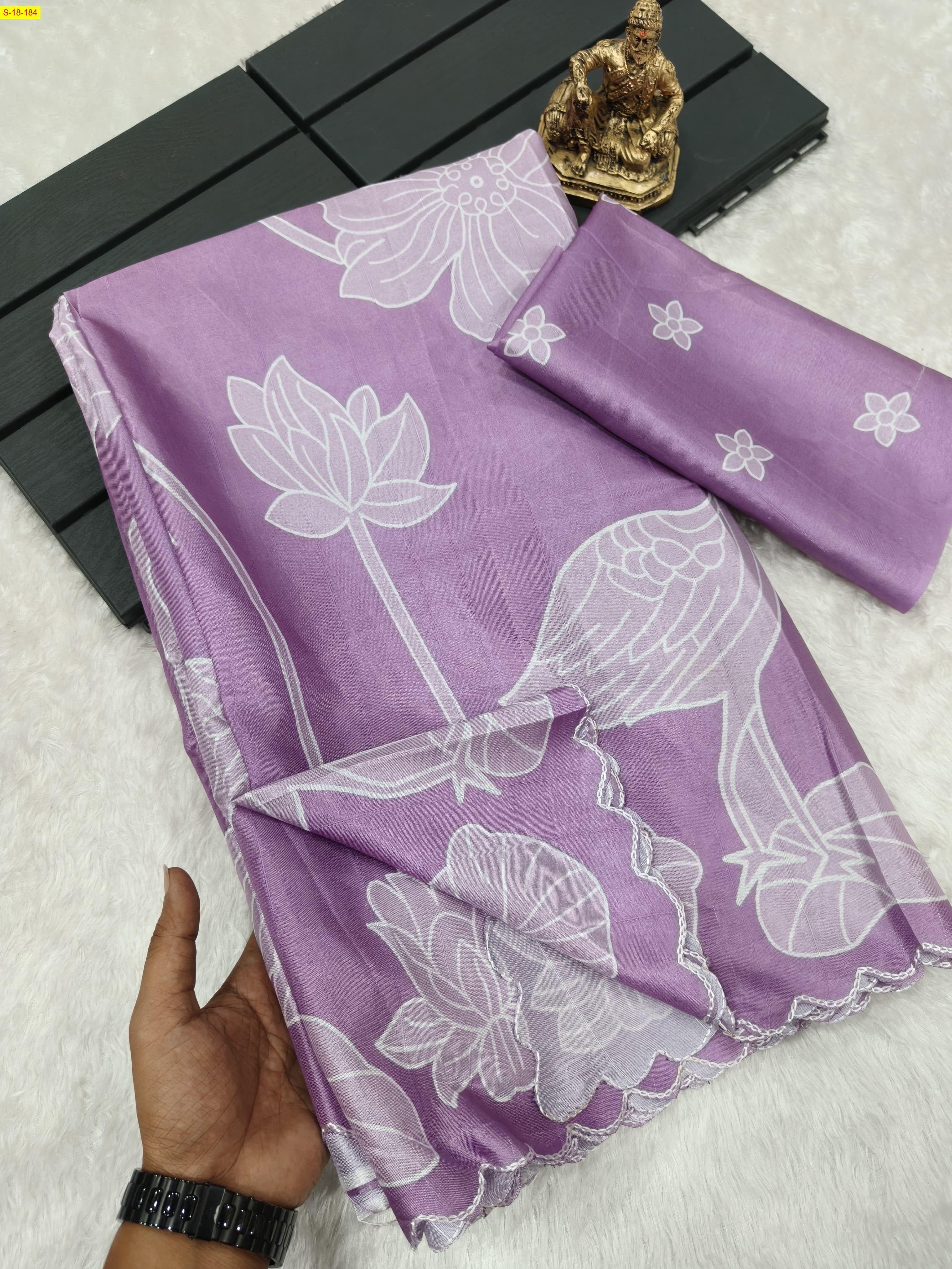Lavender Fancy tussar silk sarees