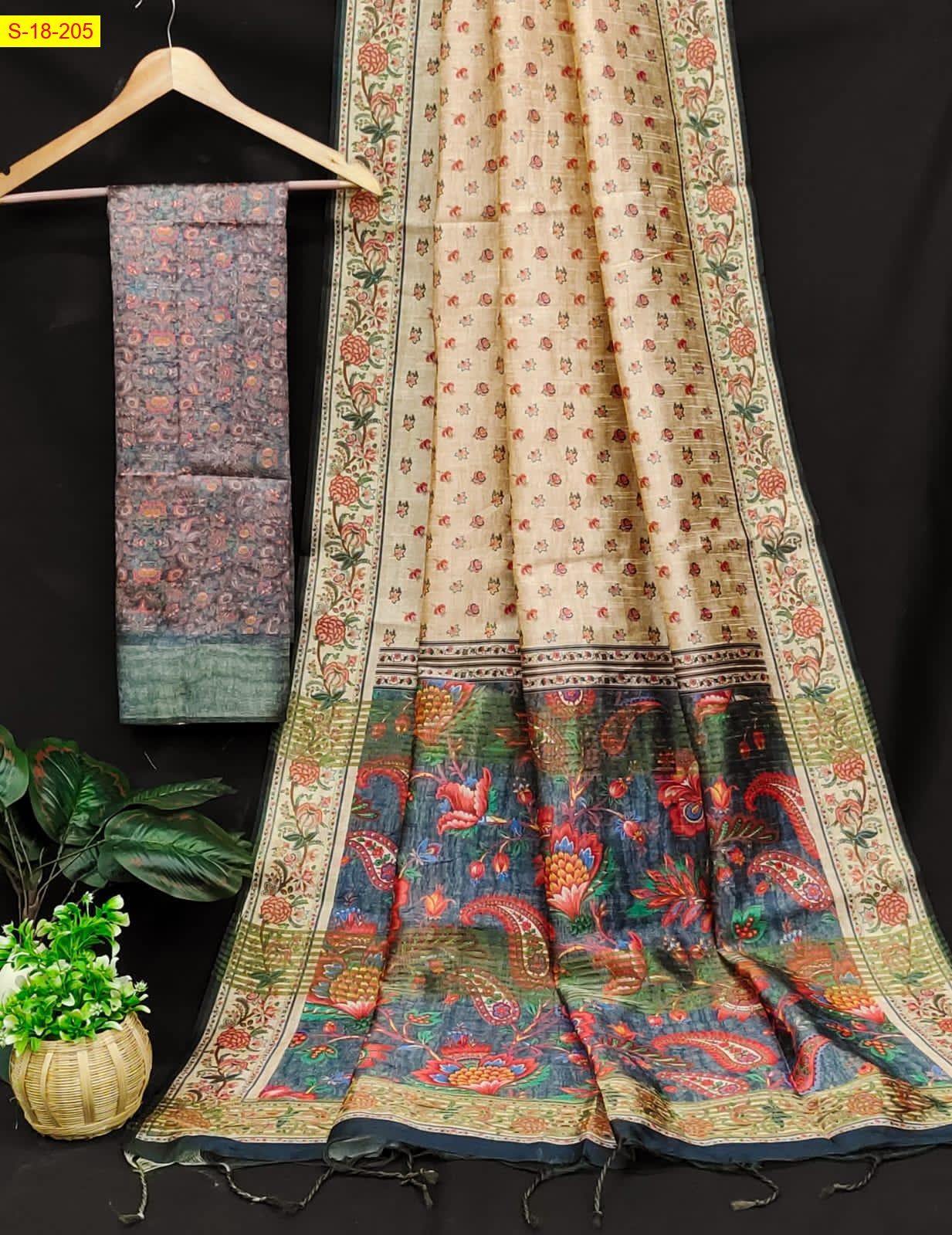 Light Orange FancyTussar silk sarees