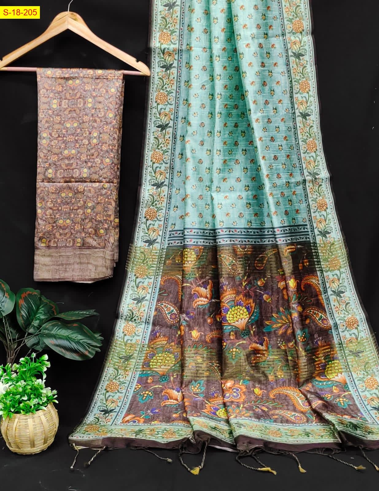 Rama Green FancyTussar silk sarees