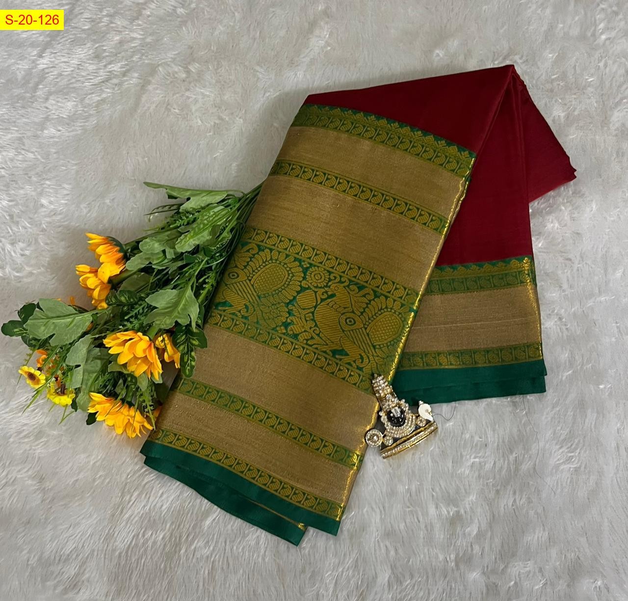 Maroon Sugandha soft silk mercerized cotton saree